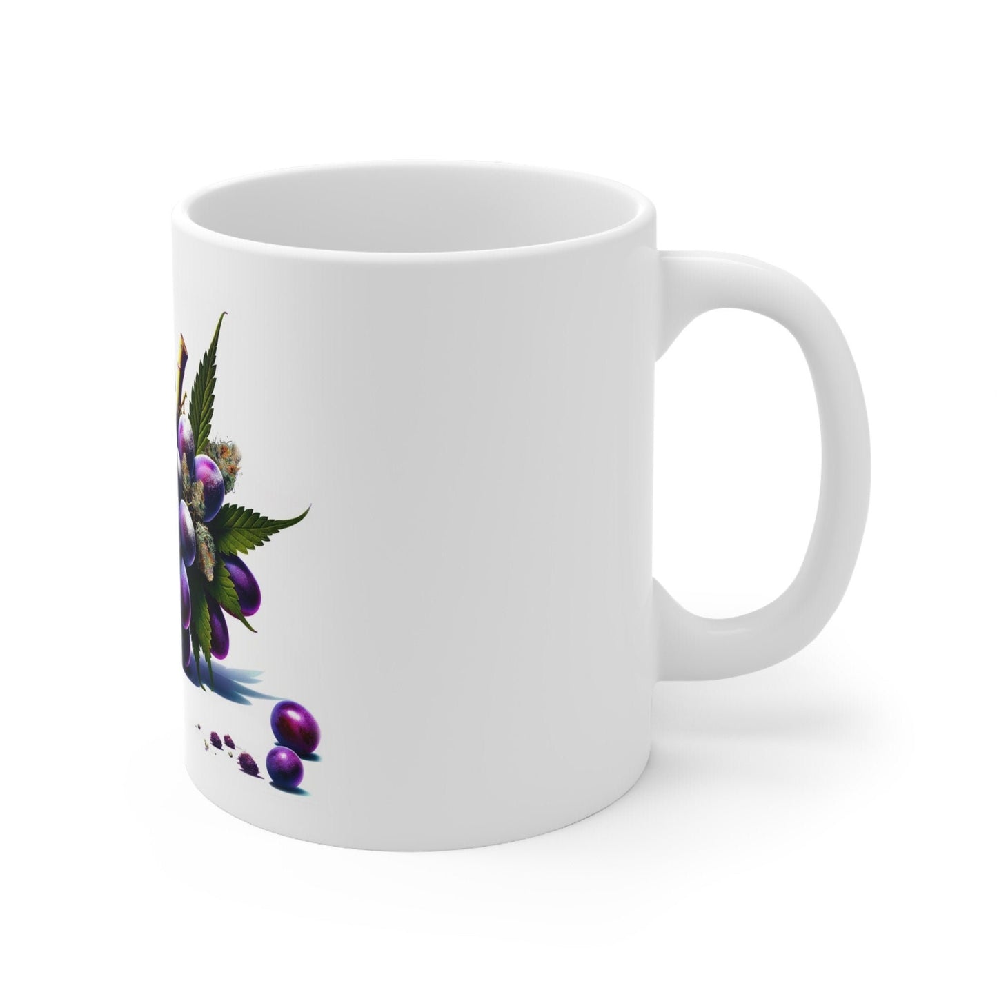 FROSTED GRAPES - Weed Coffee Mug (11oz) - Perfect Strains Gift for Smokers, Stoners, Growers; Wake & Bake Mug / 420 Weed Mug, Marijuana Gift