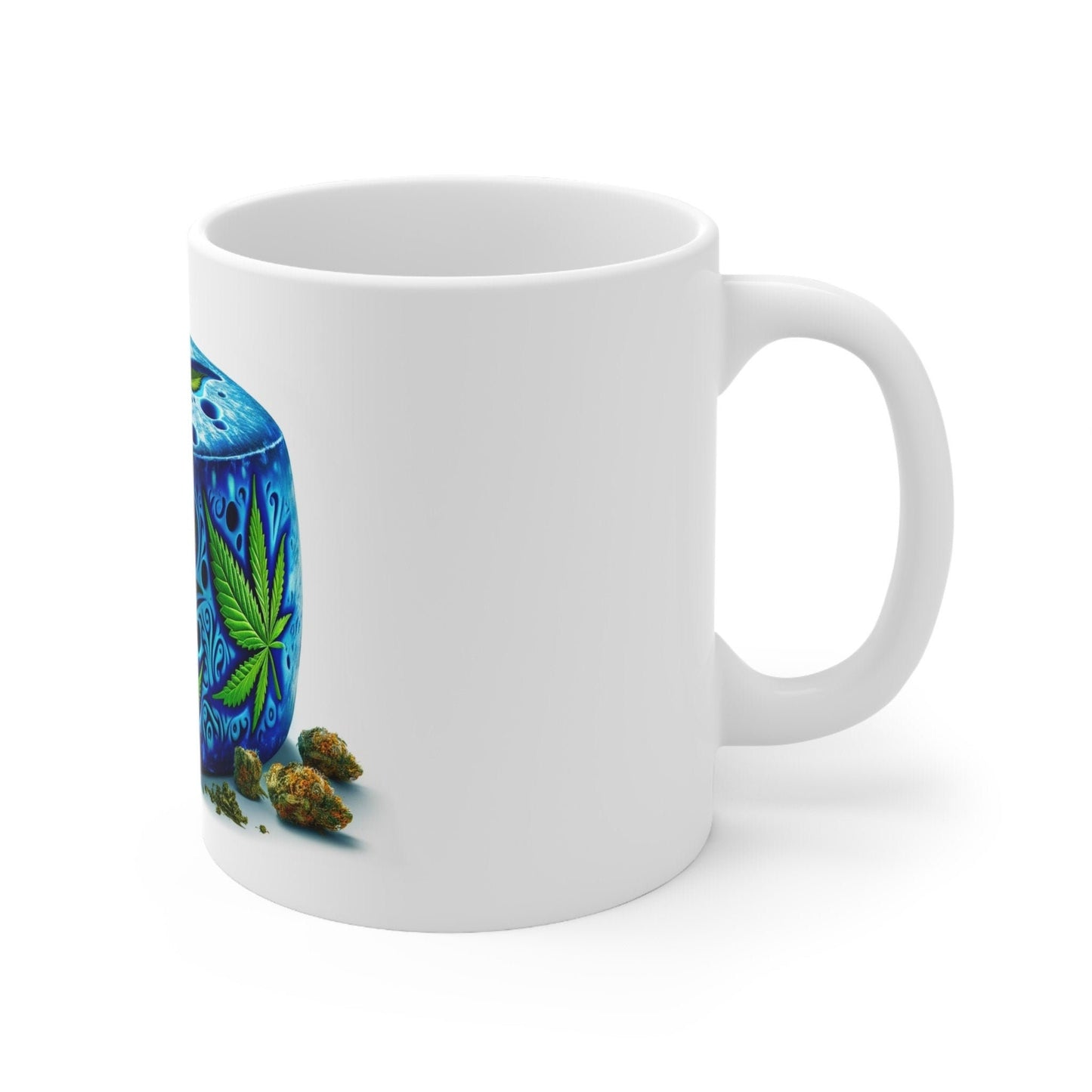 BLUE CHEESE - Weed Coffee Mug (11oz) - Perfect Strains Gift for Smokers, Stoners, Growers; Wake & Bake Mug / 420 Weed Mug, Marijuana Gift
