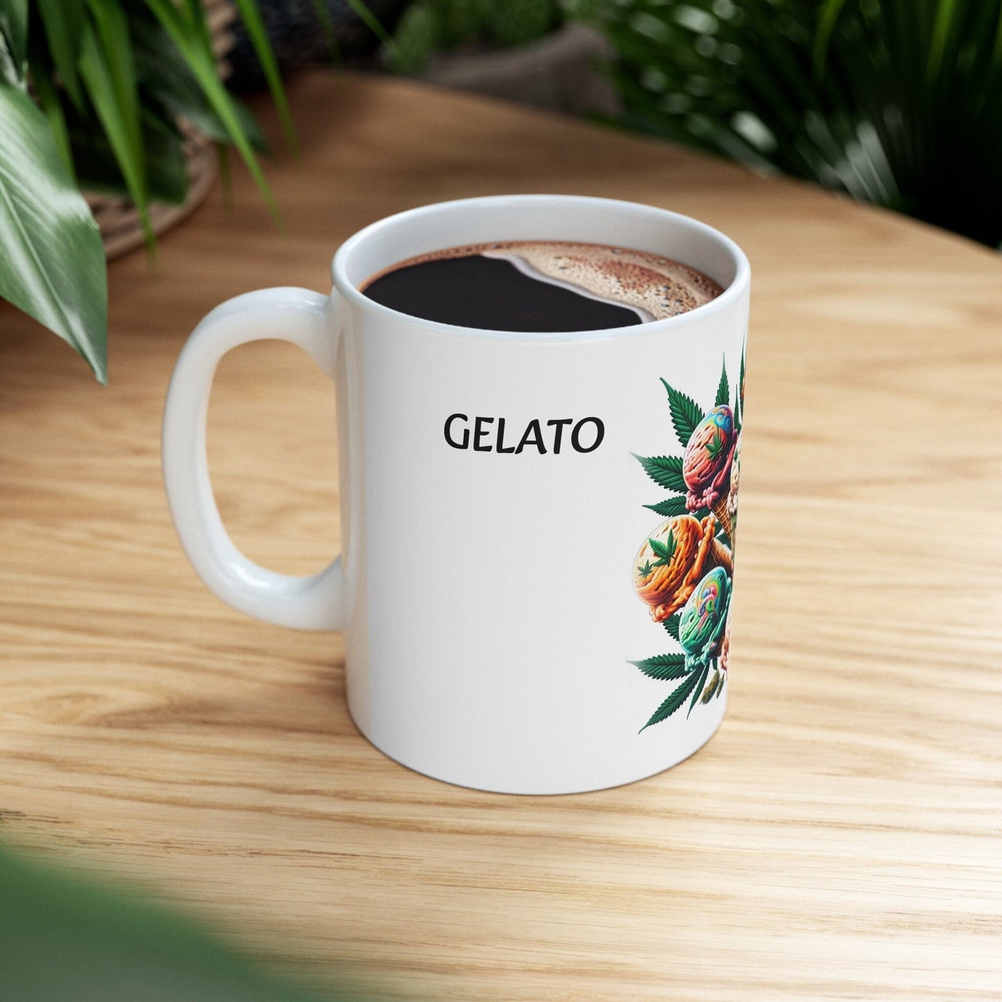 GELATO - Weed Coffee Mug (11oz) - Perfect Strains Gift for Smokers, Stoners, Growers; Wake and Bake Mug / 420 Weed Mug, Marijuana Gift