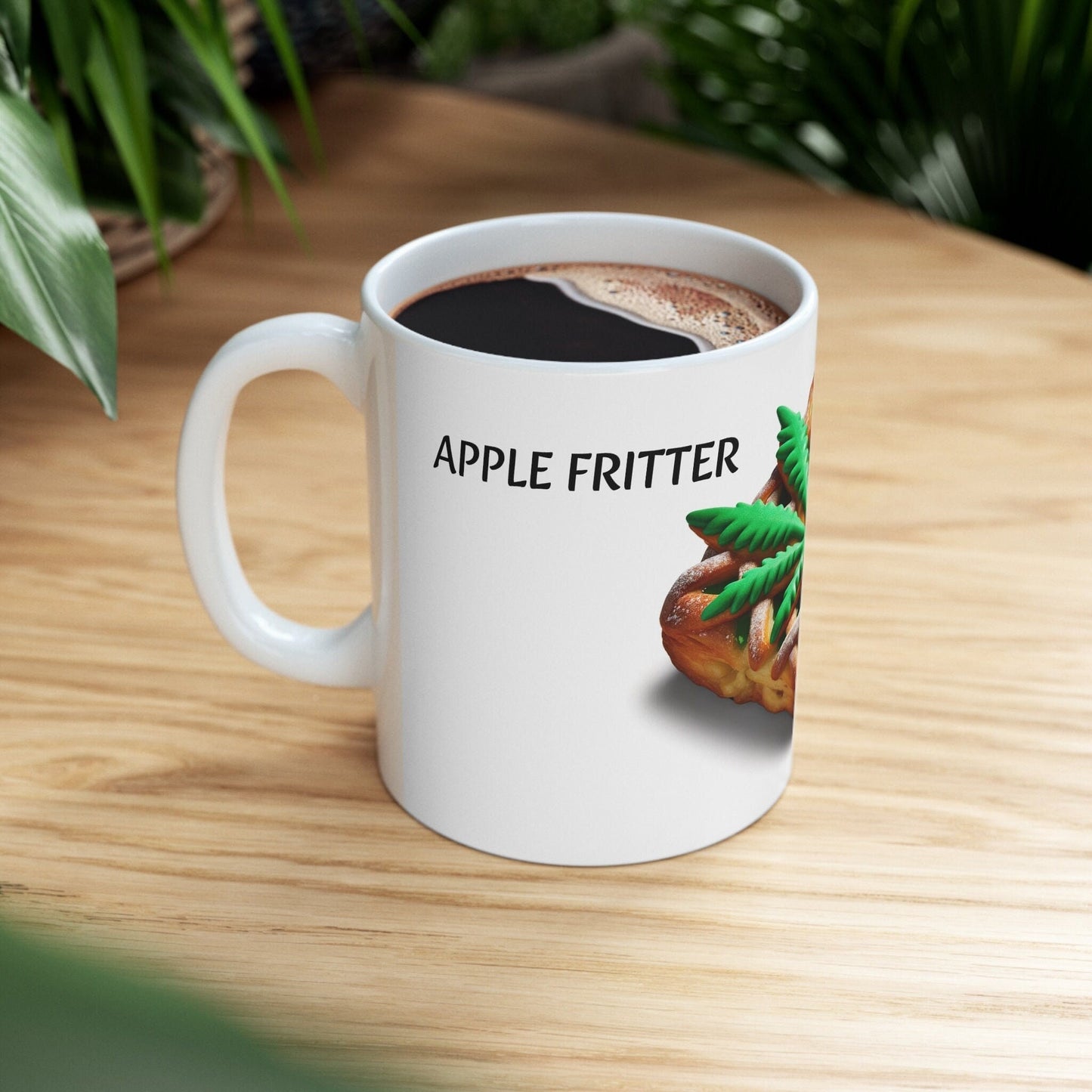 APPLE FRITTER - Weed Coffee Mug (11oz) - Perfect Strains Gift for Smokers, Stoners, Growers; Wake & Bake Mug / 420 Weed Mug, Marijuana Gift