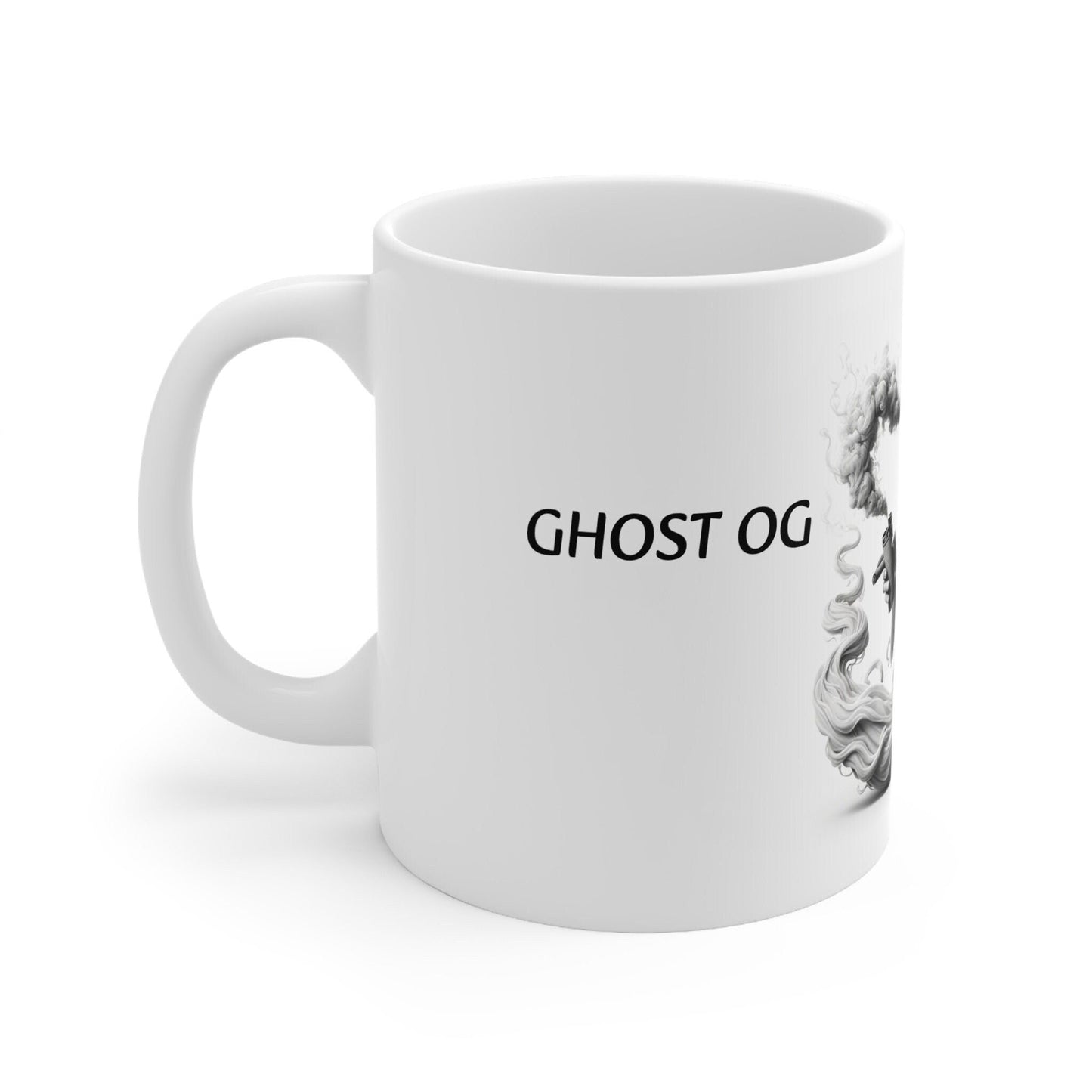 GHOST OG - Weed Coffee Mug (11oz) - Perfect Strains Gift for Smokers, Stoners, Growers; Wake and Bake Mug / 420 Weed Mug, Marijuana Gift