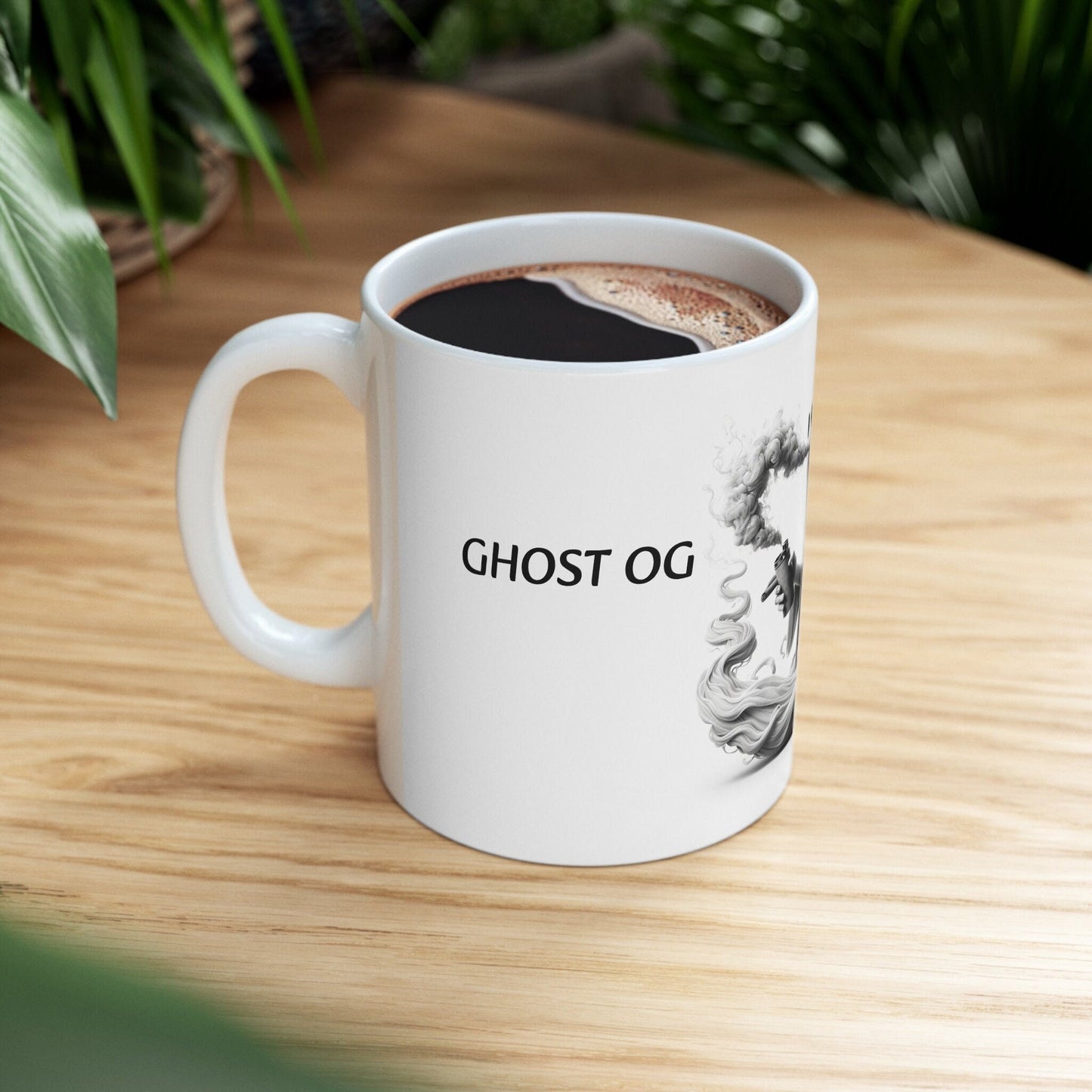 GHOST OG - Weed Coffee Mug (11oz) - Perfect Strains Gift for Smokers, Stoners, Growers; Wake and Bake Mug / 420 Weed Mug, Marijuana Gift