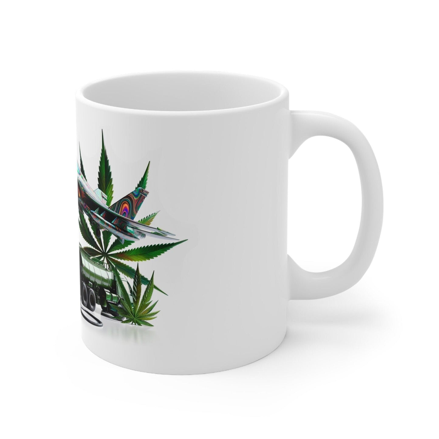 JET FUEL - Weed Coffee Mug (11oz) - Perfect Strains Gift for Smokers, Stoners, Growers; Wake and Bake Mug / 420 Weed Mug, Marijuana Gift
