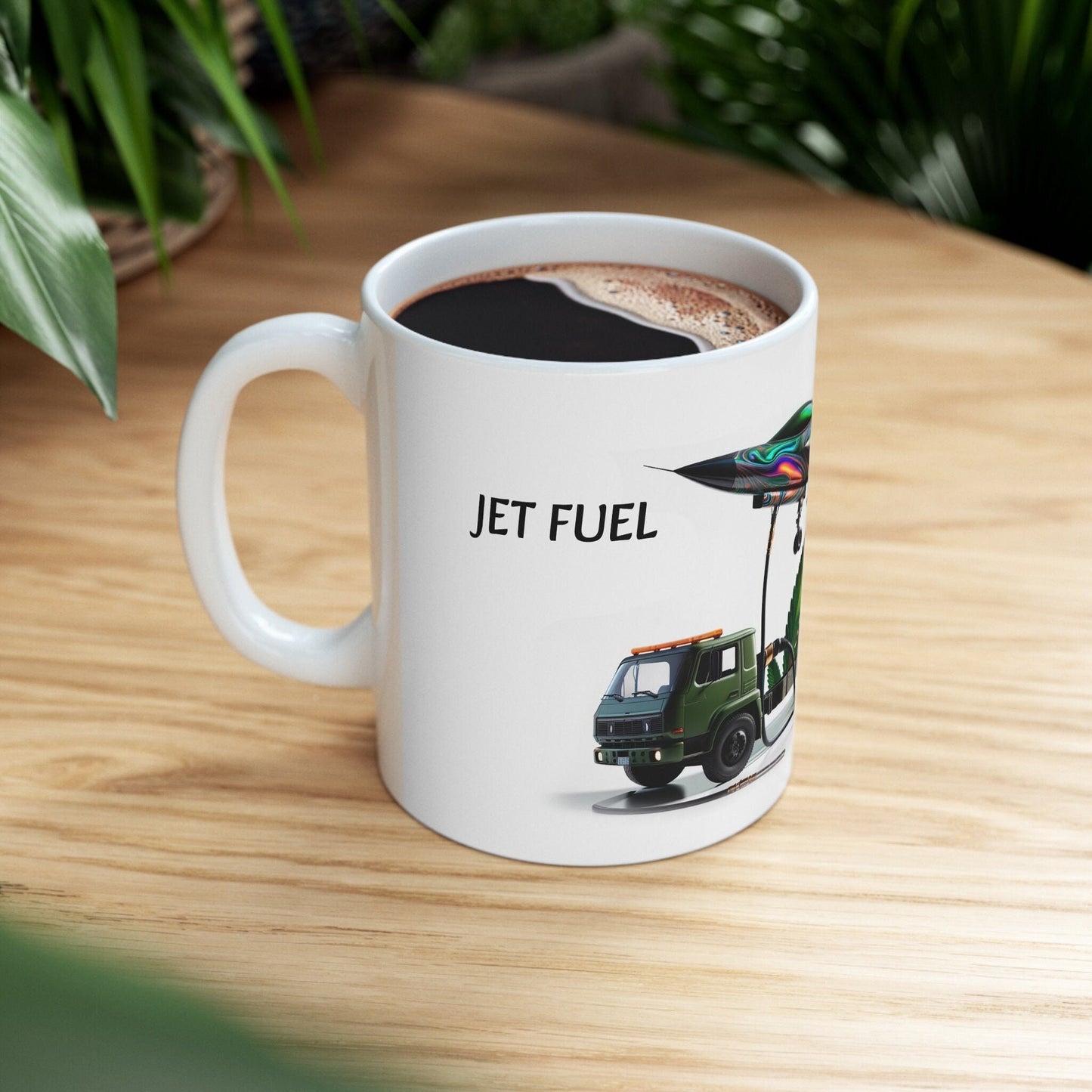 JET FUEL - Weed Coffee Mug (11oz) - Perfect Strains Gift for Smokers, Stoners, Growers; Wake and Bake Mug / 420 Weed Mug, Marijuana Gift