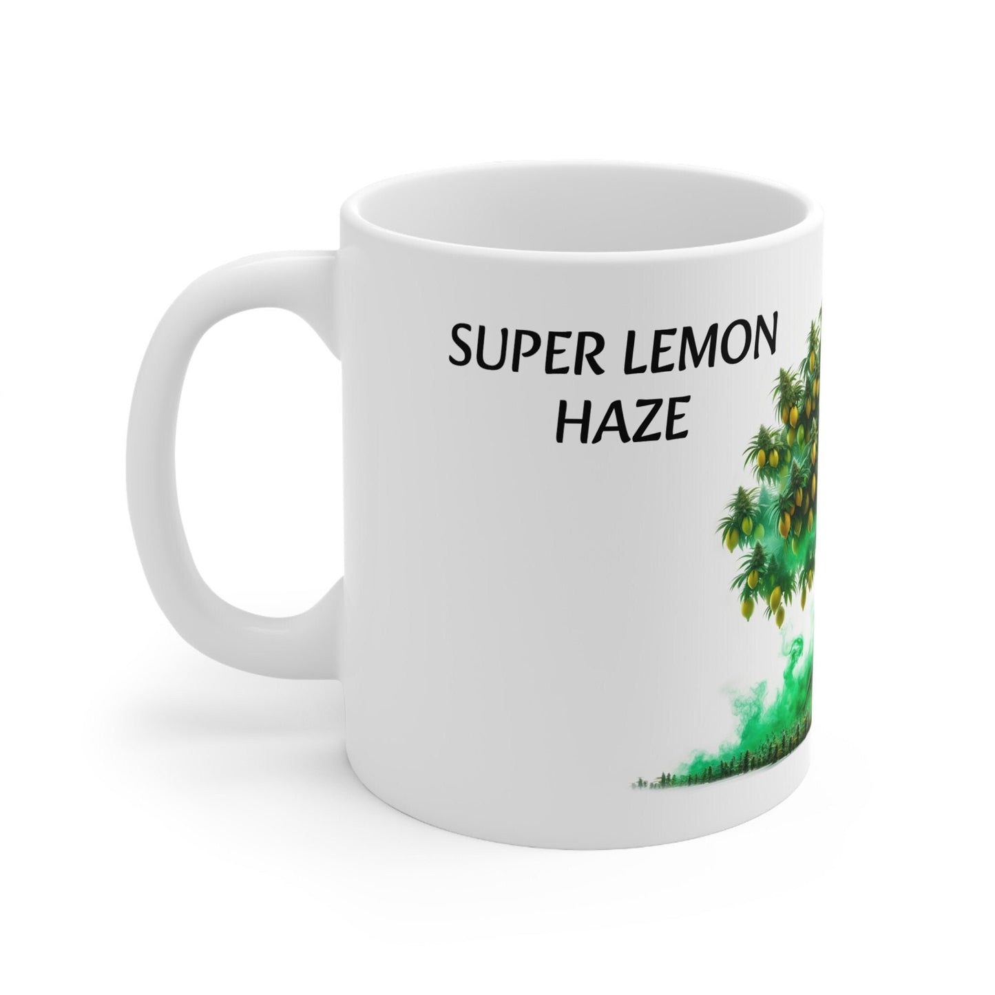 SUPER LEMON HAZE - Weed Coffee Mug (11oz) - Perfect Strains Gift for Smokers, Stoners, Growers; Wake and Bake / 420 Weed Mug, Marijuana Gift