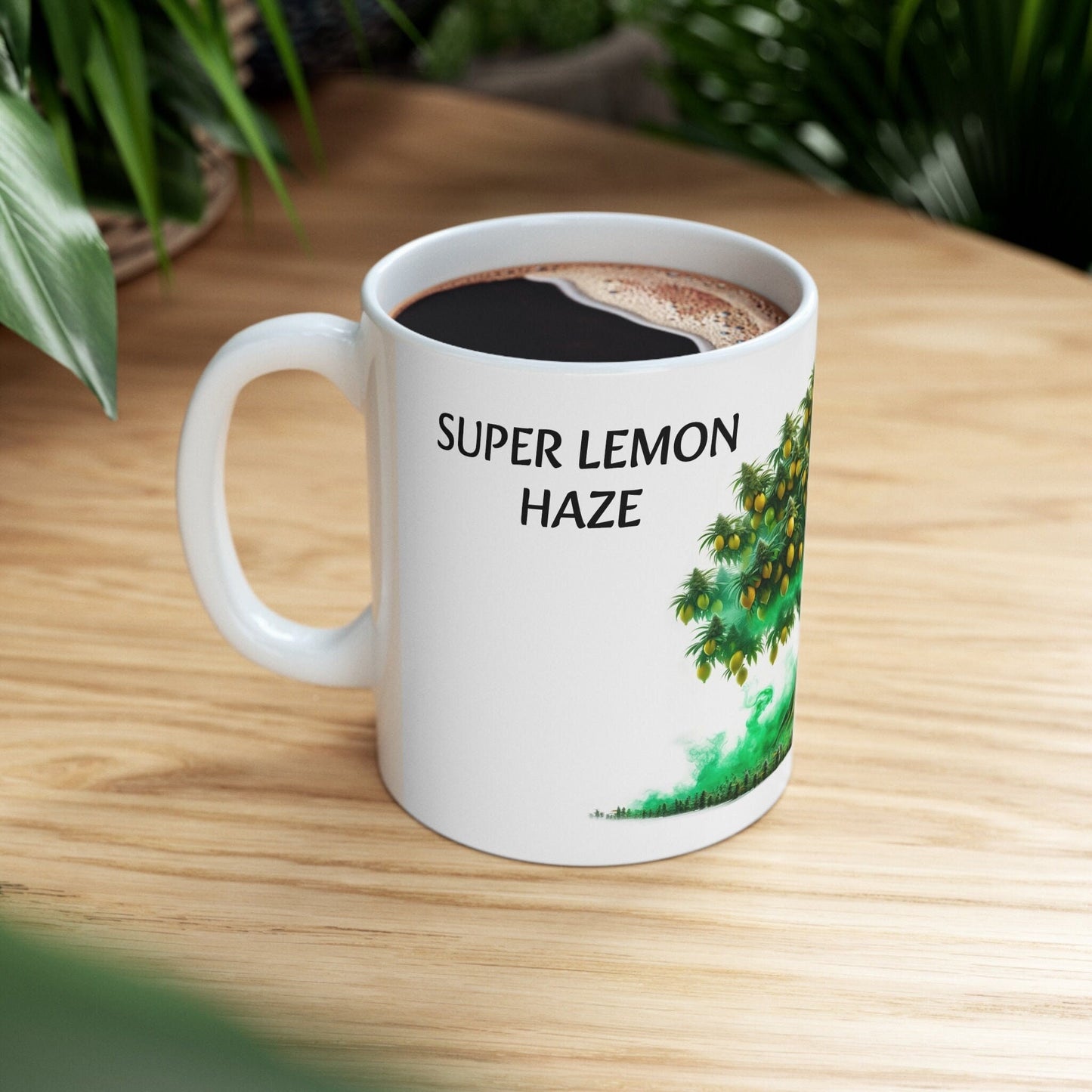SUPER LEMON HAZE - Weed Coffee Mug (11oz) - Perfect Strains Gift for Smokers, Stoners, Growers; Wake and Bake / 420 Weed Mug, Marijuana Gift