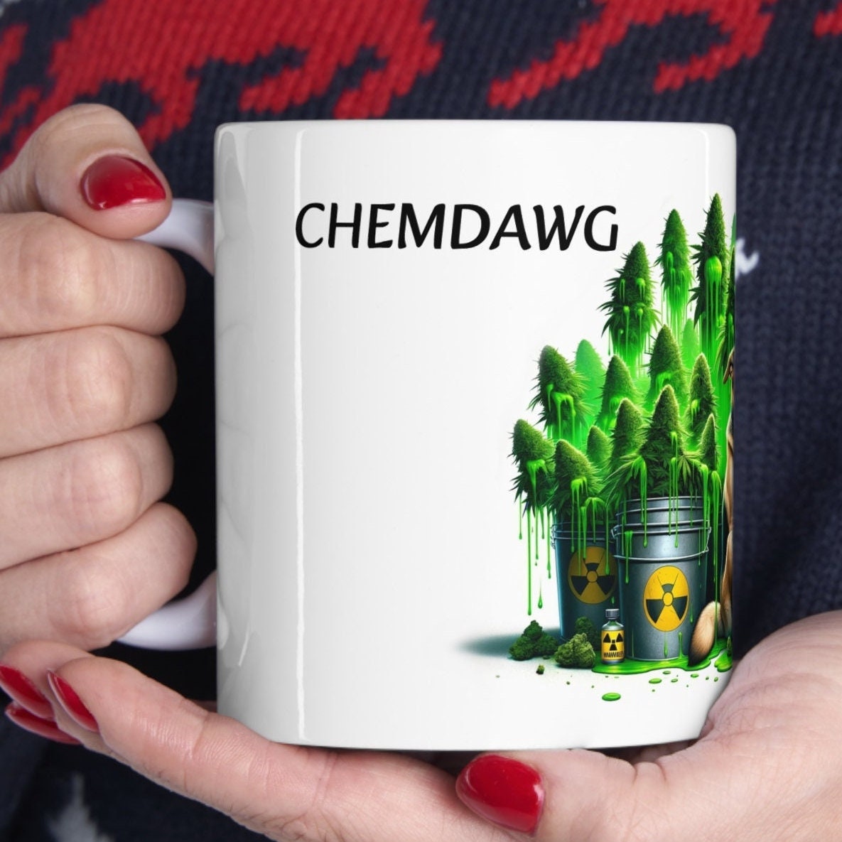 CHEMDAWG - Weed Coffee Mug (11oz) - Perfect Strains Gift for Smokers, Stoners, Growers; Wake and Bake Mug / 420 Weed Mug, Marijuana Gift