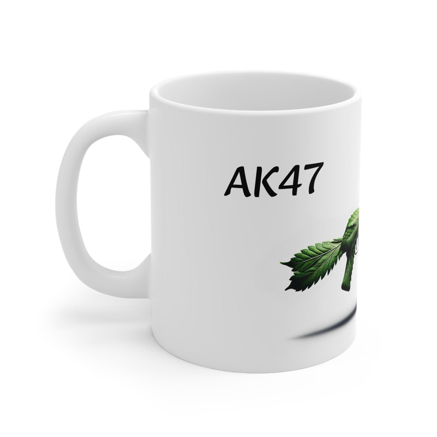 AK47 - Weed Coffee Mug (11oz) - Perfect Gift for Smokers, Stoners, Growers; Wake and Bake Mug / 420 Weed Mug, Marijuana Gift