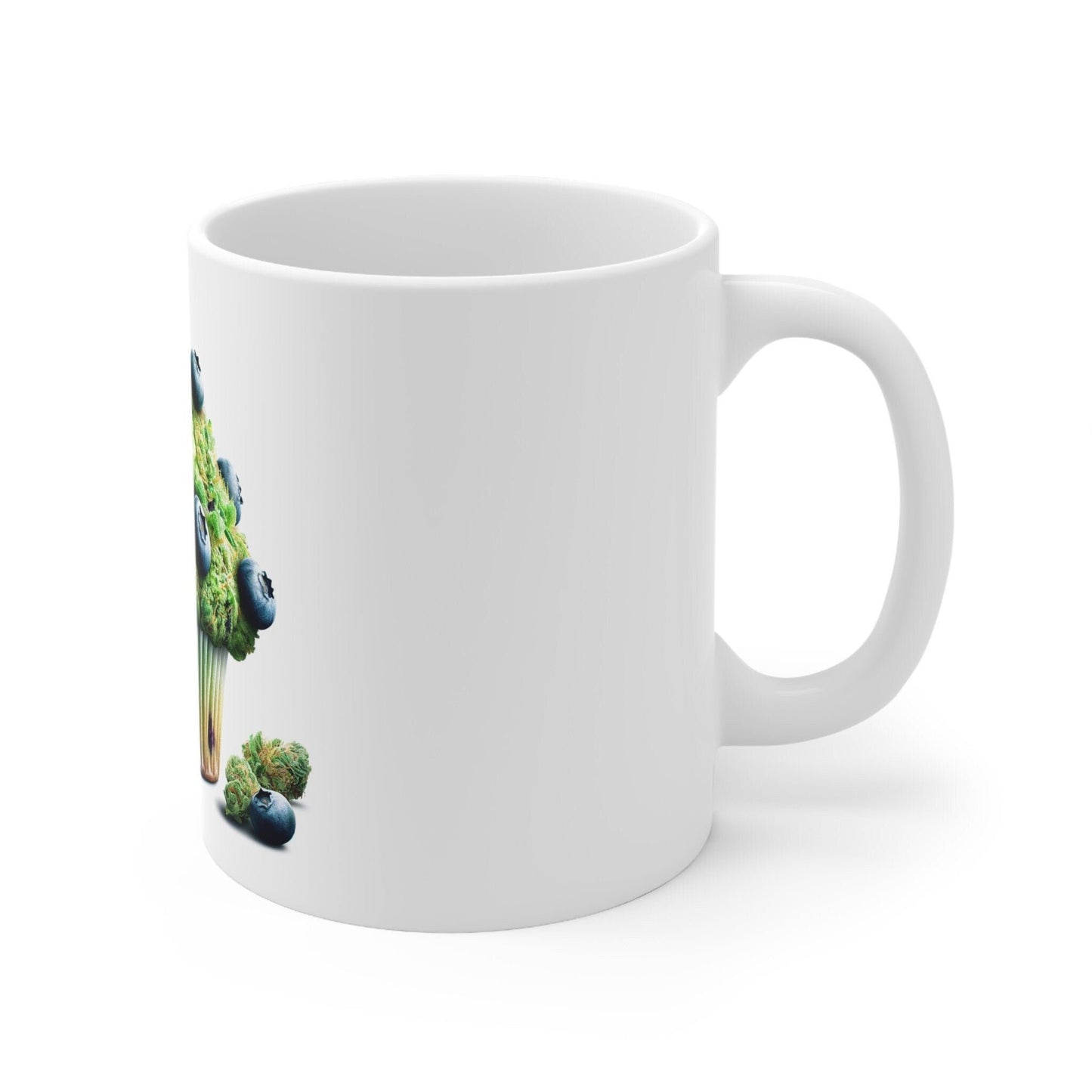 BLUEBERRY MUFFINS - Weed Coffee Mug (11oz) - Perfect Strains Gift for Smokers, Stoners, Growers; Wake & Bake / 420 Weed Mug, Marijuana Gift