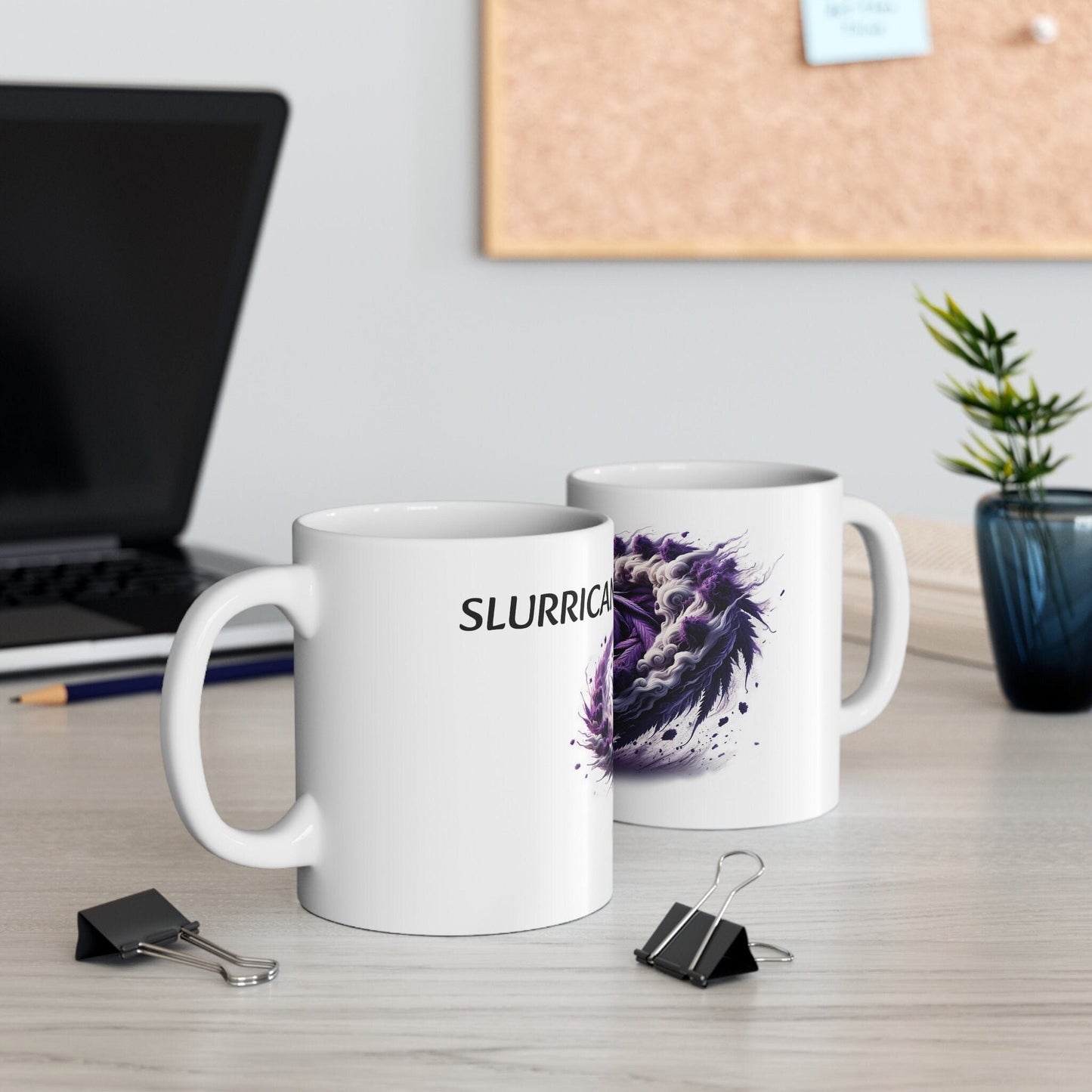 SLURRICANE - Weed Coffee Mug (11oz) - Perfect Strains Gift for Smokers, Stoners, Growers; Wake and Bake Mug / 420 Weed Mug, Marijuana Gift
