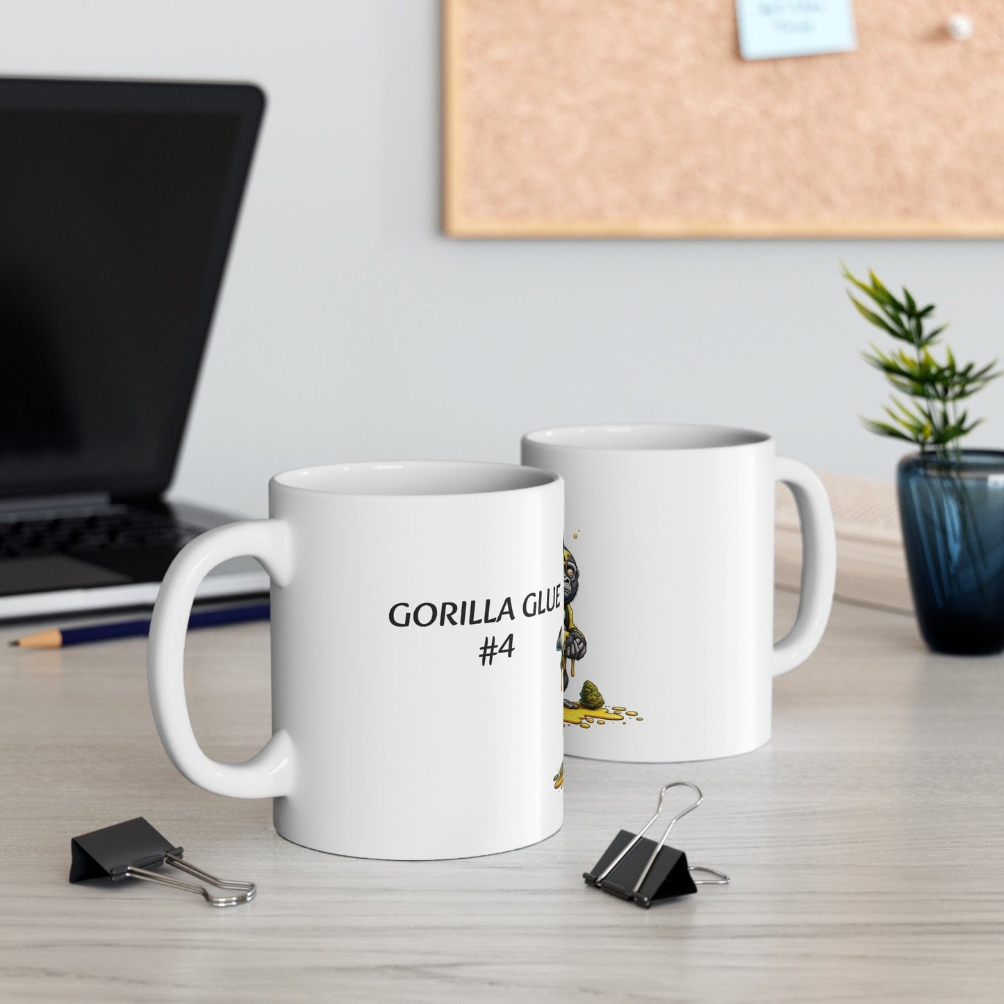GORILLA GLUE - Weed Coffee Mug (11oz) - Perfect Strains Gift for Smokers, Stoners, Growers; Wake and Bake Mug / 420 Weed Mug, Marijuana Gift