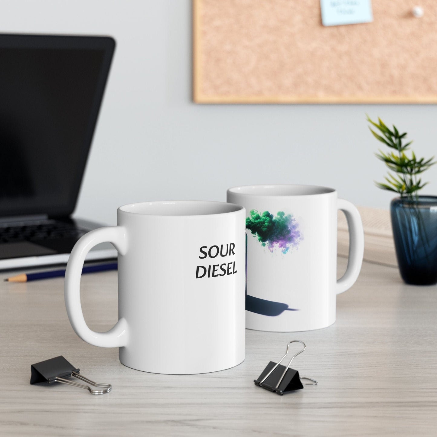 SOUR DIESEL - Weed Coffee Mug (11oz) - Perfect Strains Gift for Smokers, Stoners, Growers; Wake and Bake Mug / 420 Weed Mug, Marijuana Gift