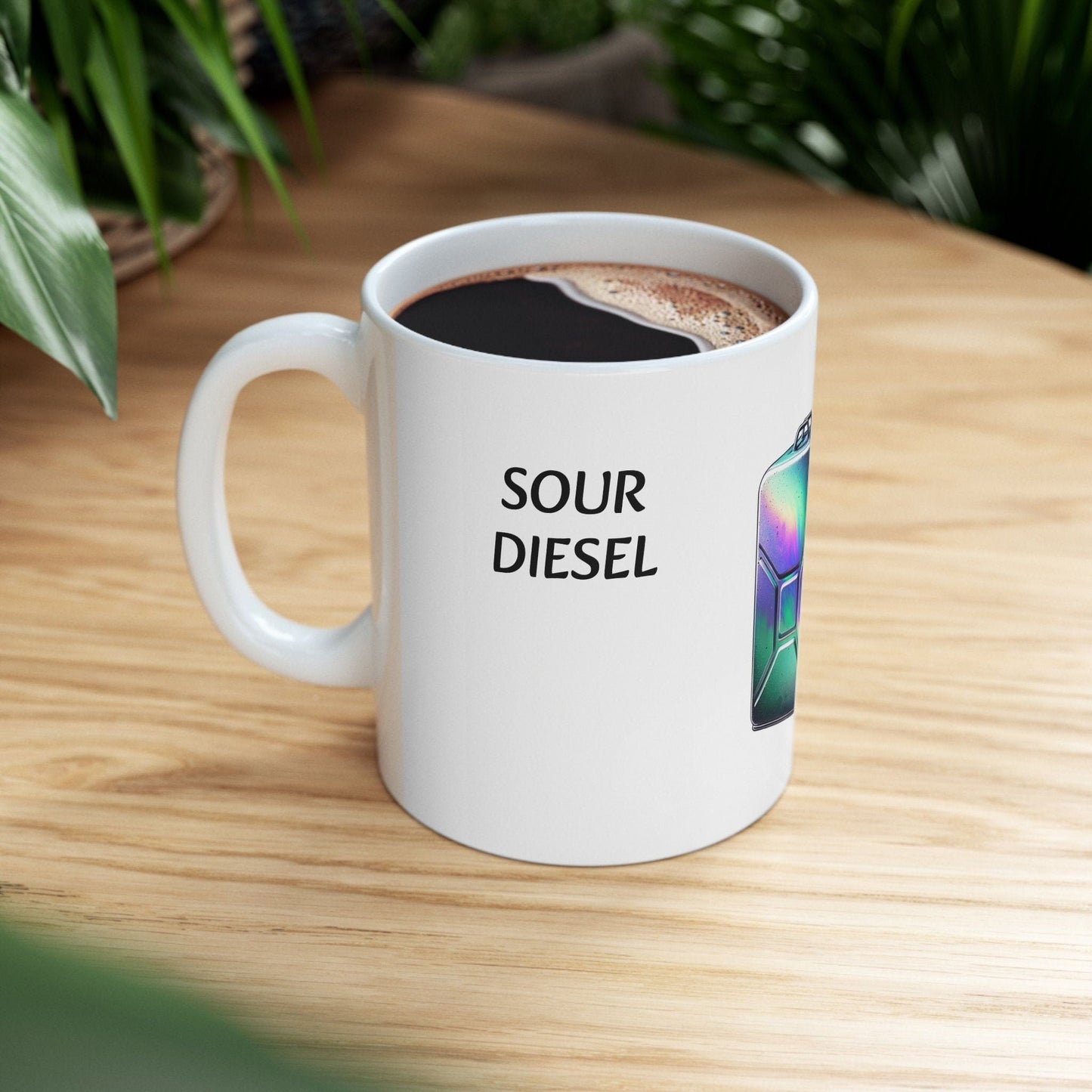 SOUR DIESEL - Weed Coffee Mug (11oz) - Perfect Strains Gift for Smokers, Stoners, Growers; Wake and Bake Mug / 420 Weed Mug, Marijuana Gift