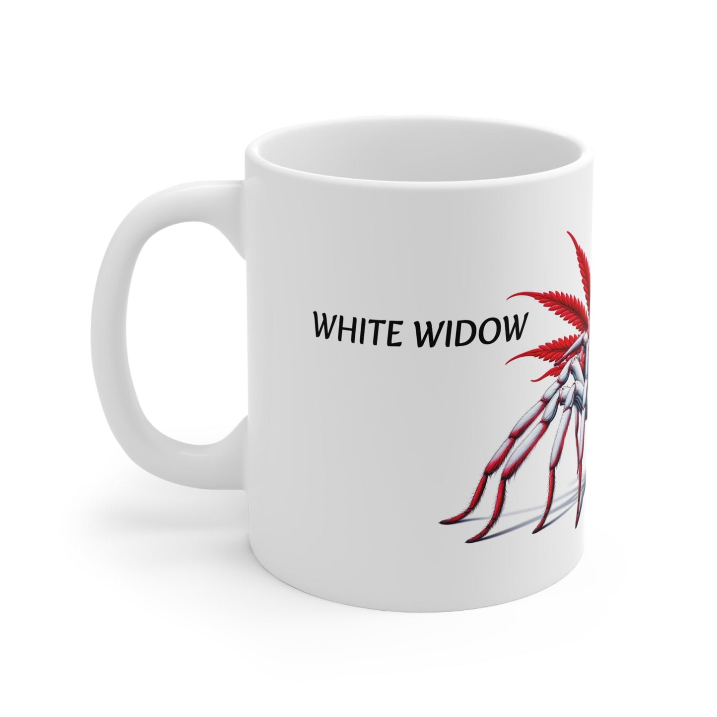 WHITE WIDOW - Weed Coffee Mug (11oz) - Perfect Strains Gift for Smokers, Stoners, Growers; Wake and Bake Mug / 420 Weed Mug, Marijuana Gift