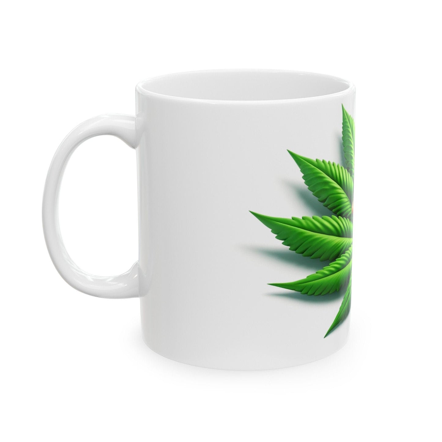 GUY on WEED LEAF - 420 Coffee Weed Mug (11oz) - Weed Gift for Stoners, Smoker; Wake & Bake Mug / 420 Weed Mug / Marijuana Gift, Cannabis Mug