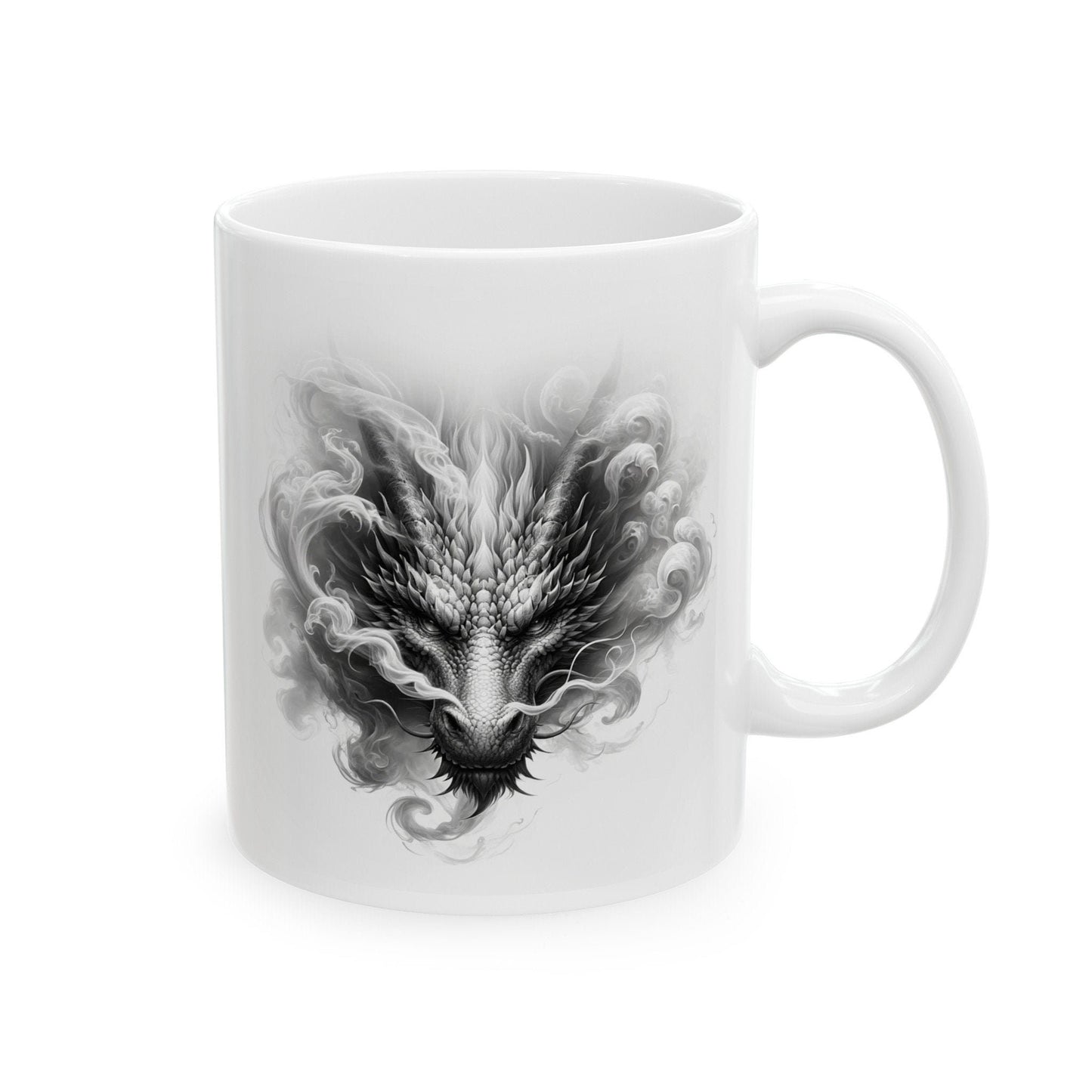 BREATHING DRAGON MUG - 420 Coffee Weed Mug (11oz) - Weed Gift for Stoners, Smokers; Wake & Bake Mug / 420 Mug / Marijuana Gift, Cannabis Mug