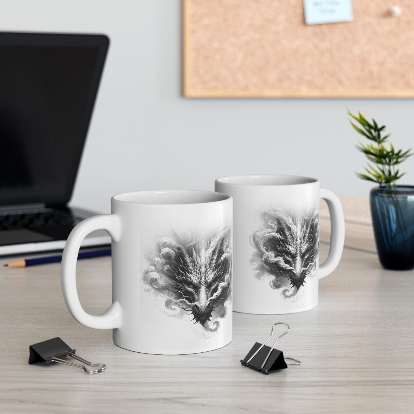 BREATHING DRAGON MUG - 420 Coffee Weed Mug (11oz) - Weed Gift for Stoners, Smokers; Wake & Bake Mug / 420 Mug / Marijuana Gift, Cannabis Mug