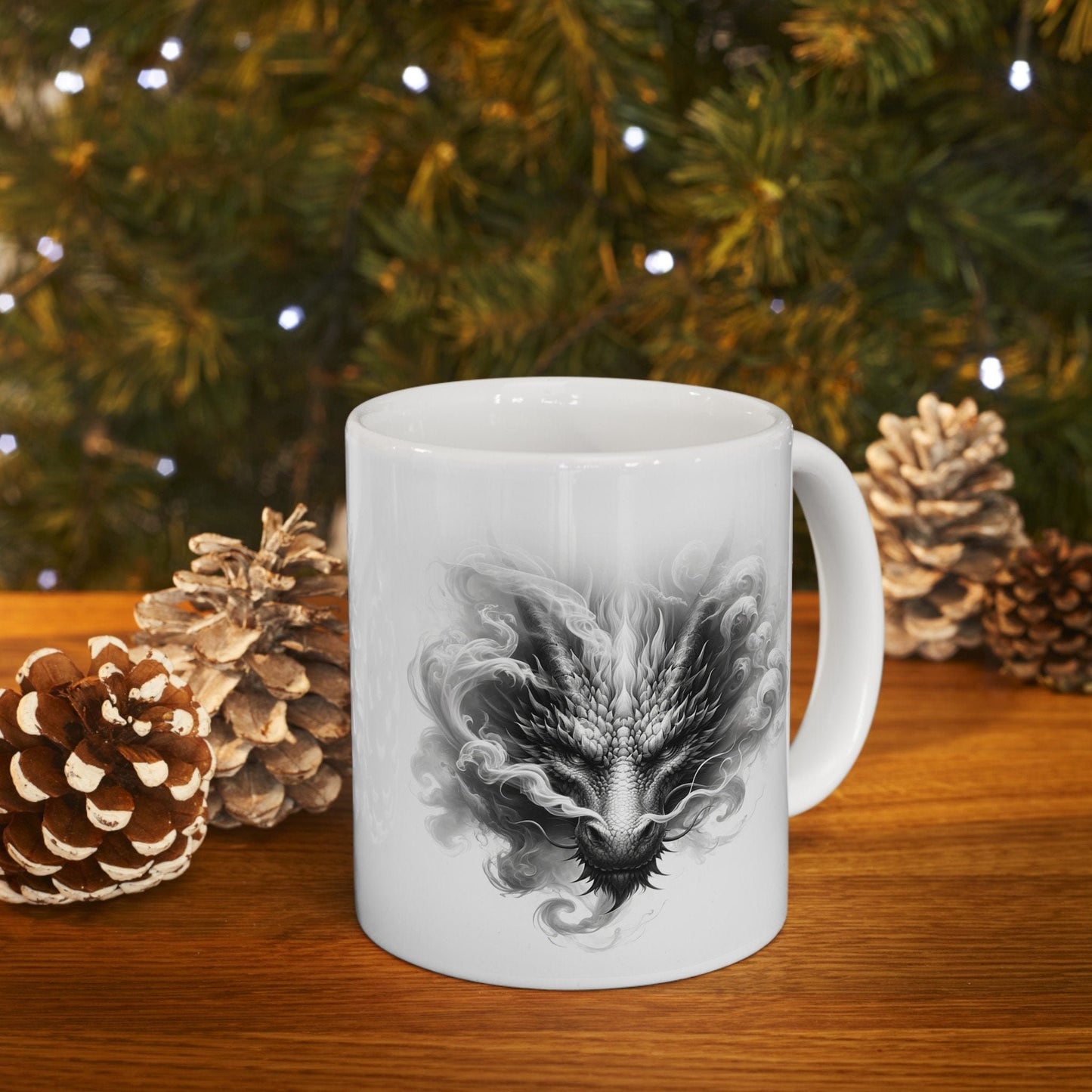 BREATHING DRAGON MUG - 420 Coffee Weed Mug (11oz) - Weed Gift for Stoners, Smokers; Wake & Bake Mug / 420 Mug / Marijuana Gift, Cannabis Mug