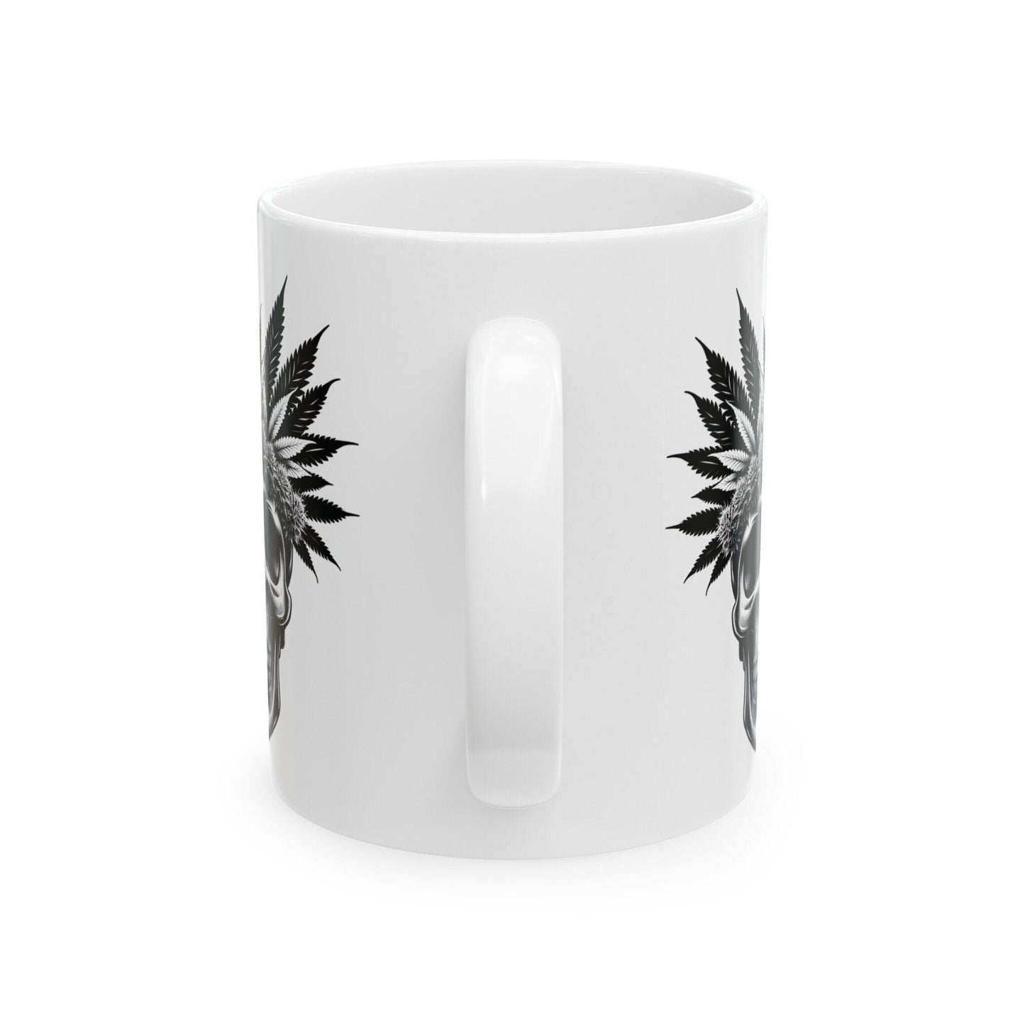 420 WEED SKULL MUG - Coffee Weed Mug (11oz) - Weed Gift for Stoners, Smokers; Wake & Bake Mug / 420 Weed Mug / Marijuana Gift, Cannabis Mug