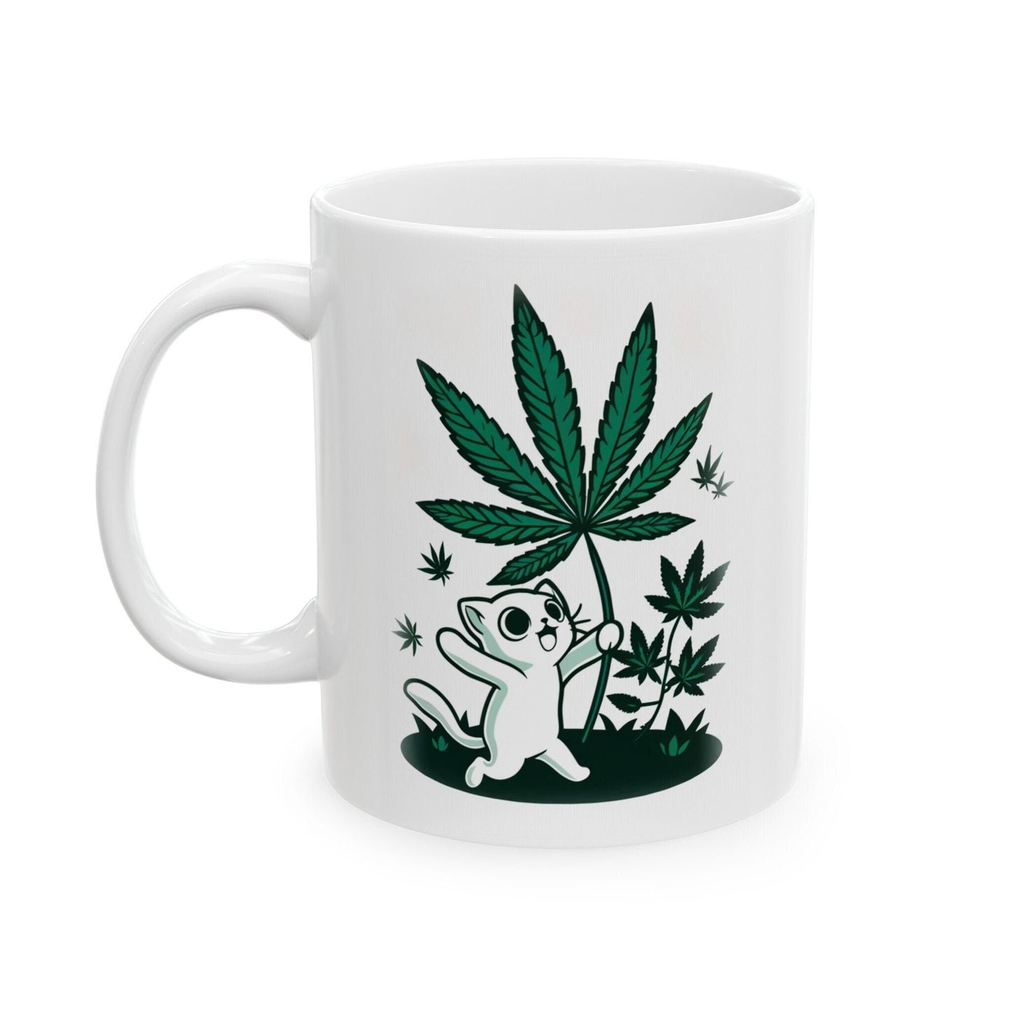 420 WEED KITTY - Coffee Weed Mug (11oz) - Weed Gift for Stoners, Smoker; Wake & Bake Mug / 420 Weed Mug / Marijuana Gift, 420 Cannabis Mug
