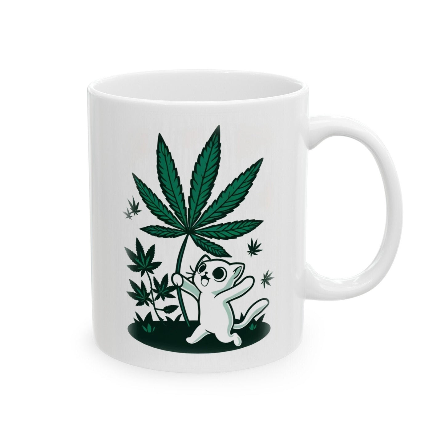 420 WEED KITTY - Coffee Weed Mug (11oz) - Weed Gift for Stoners, Smoker; Wake & Bake Mug / 420 Weed Mug / Marijuana Gift, 420 Cannabis Mug