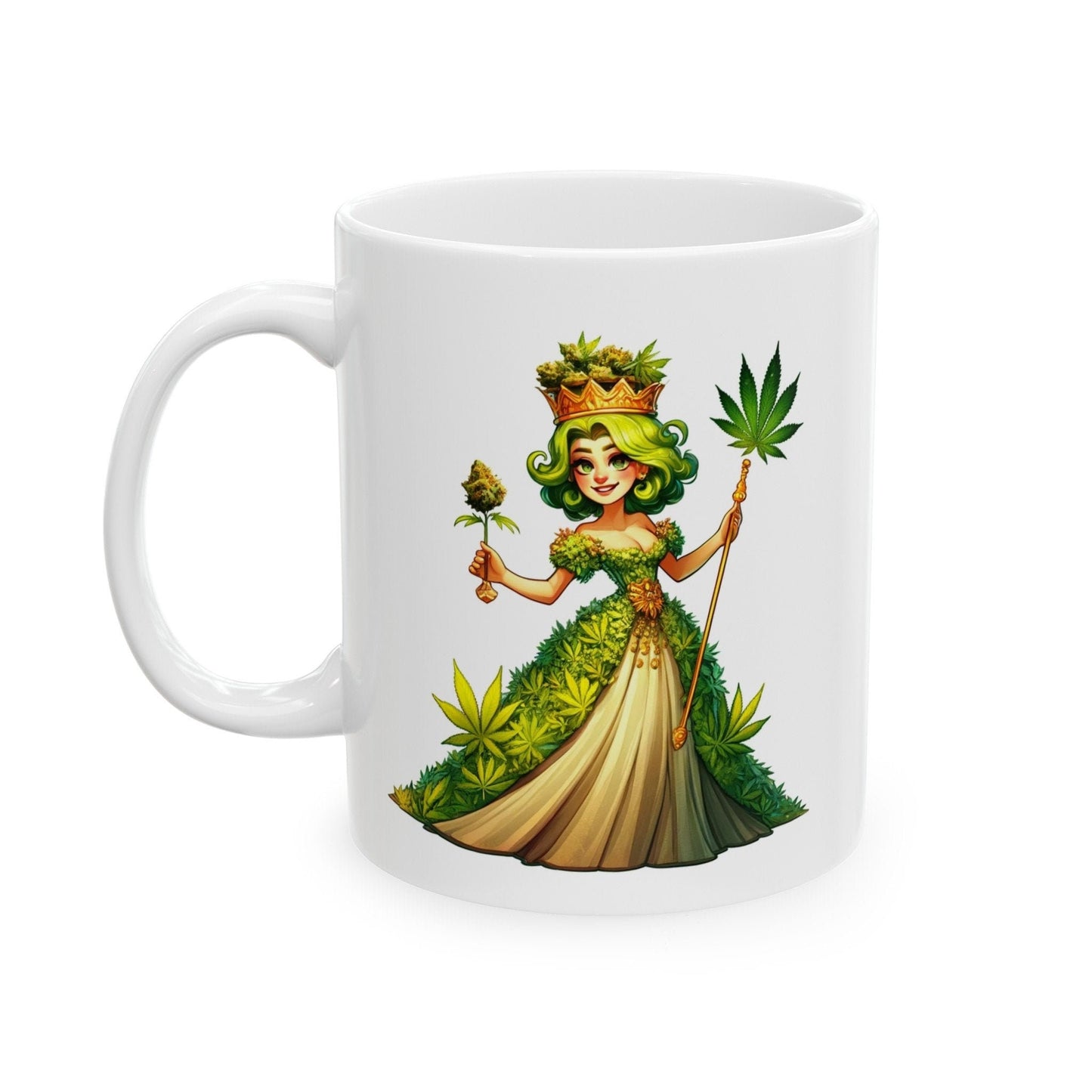 420 WEED PRINCESS - Coffee Weed Mug (11oz) - Weed Gift for Stoners, Smokers; Wake and Bake Mug / 420 Weed Mug / Marijuana Gift, Cannabis Mug