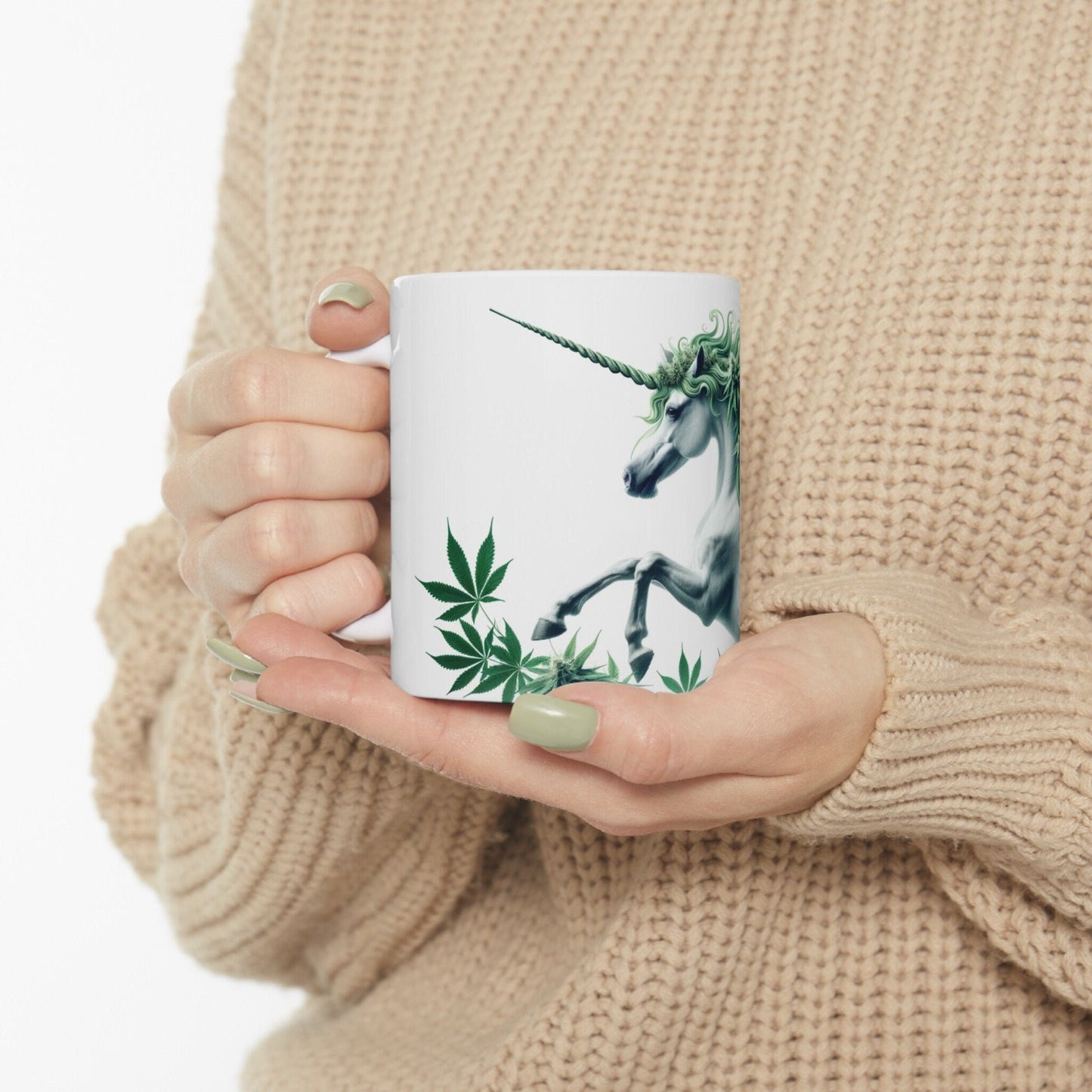 420 WEED UNICORN - Coffee Weed Mug (11oz) - Weed Gift for Stoners, Smoker; Wake & Bake Mug / 420 Weed Mug / Marijuana Gift, 420 Cannabis Mug