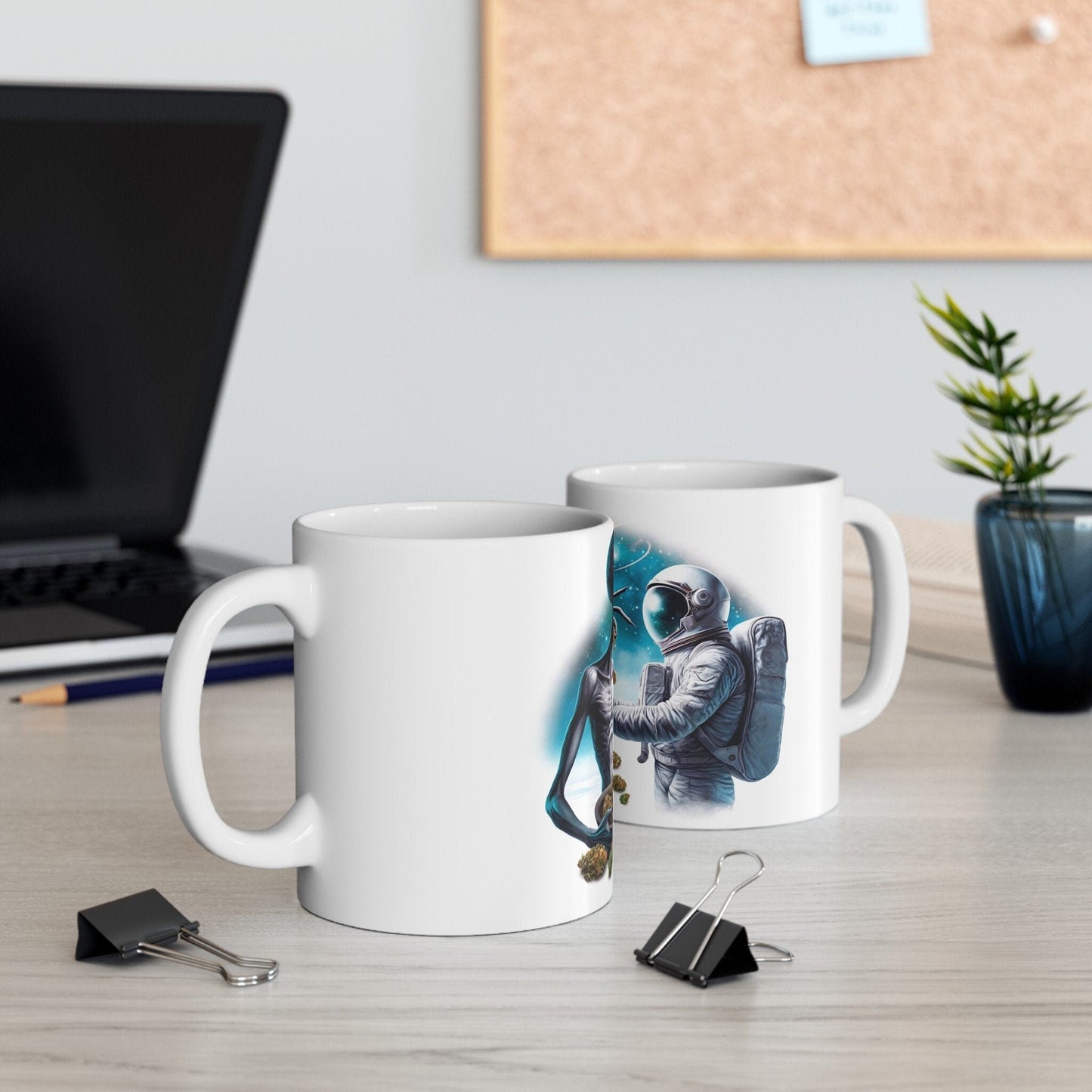 ALIEN WEED DEAL - Coffee Weed Mug (11oz) - Weed Gift for Stoners, Smoker; Wake & Bake Mug / 420 Weed Mug / Marijuana Gift, Weed Cannabis Mug