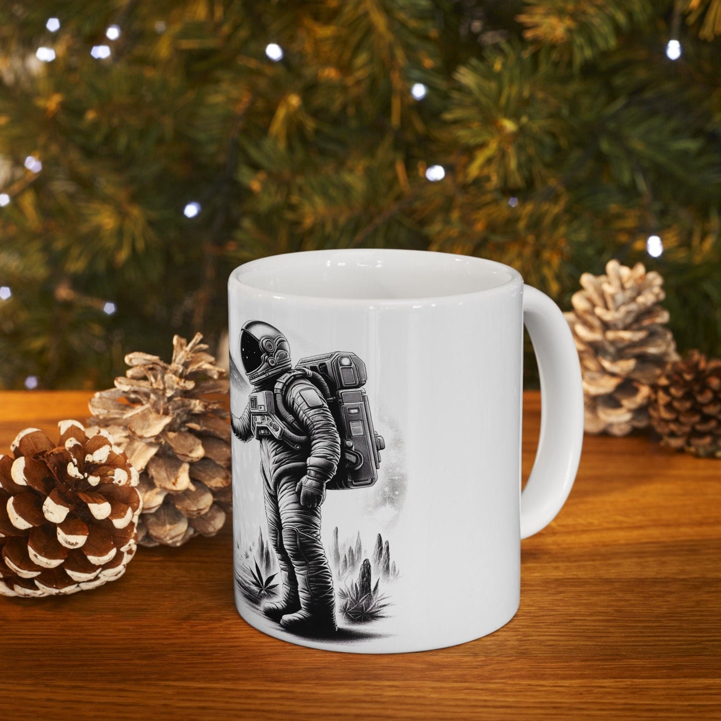 SPACE WEED DEAL - Coffee Weed Mug (11oz) - Weed Gift for Stoners, Smoker; Wake & Bake Mug / 420 Weed Mug / Marijuana Gift, Weed Cannabis Mug