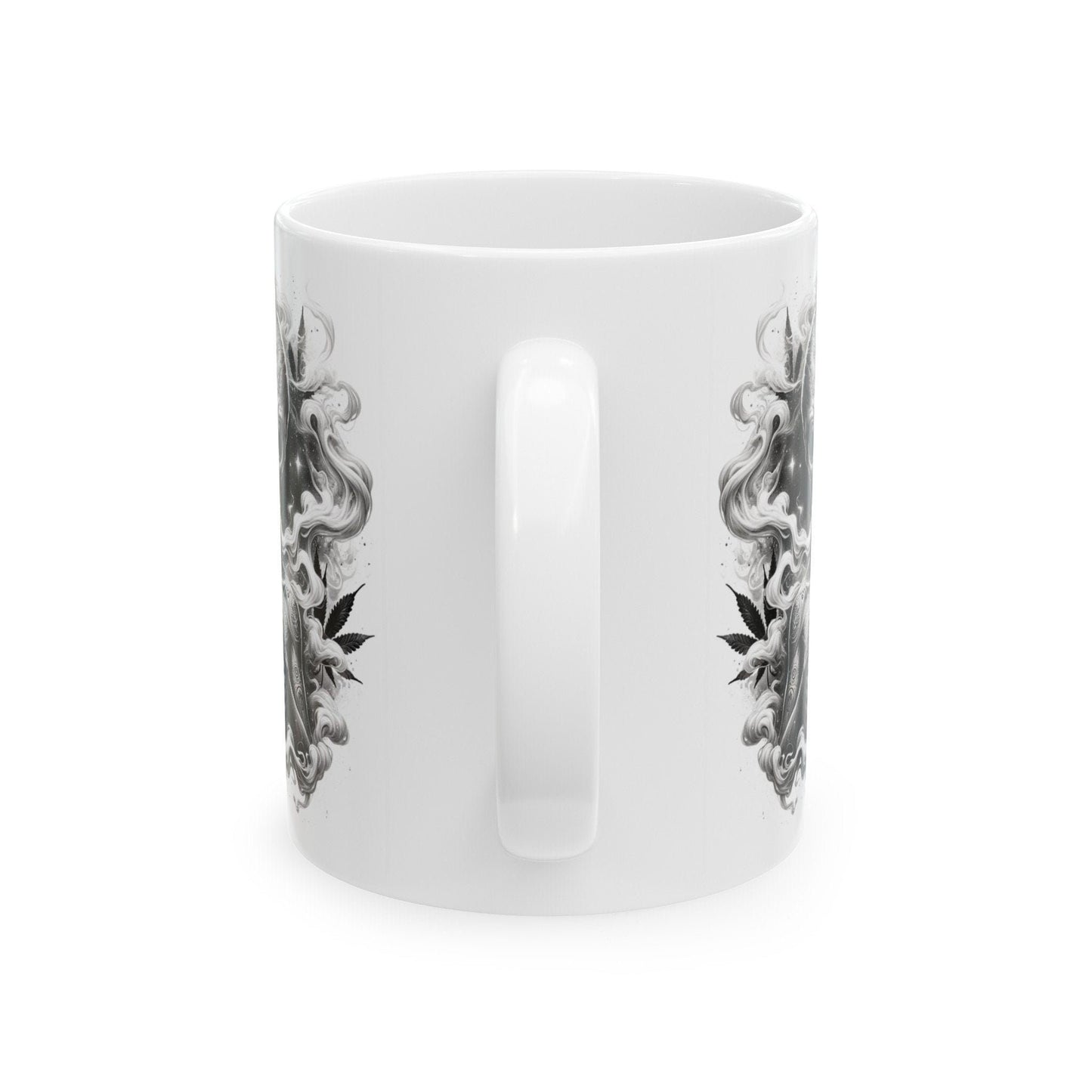 STONER ALIEN MUG - Coffee Weed Mug (11oz) - Weed Gift for Stoners, Smoker; Wake & Bake Mug / 420 Weed Mug / Marijuana Gift, 420 Cannabis Mug