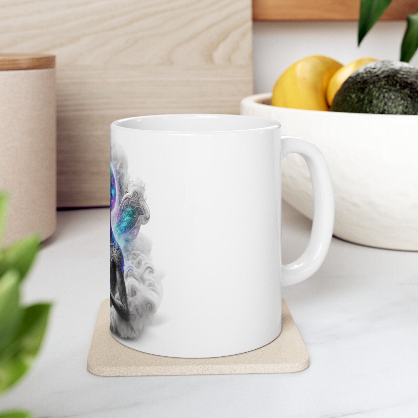 MYSTIC STONER ALIEN - Coffee Weed Mug (11oz) - Weed Gift for Stoners, Smokers; Wake & Bake Mug / 420 Weed Mug / Marijuana Gift, Cannabis Mug