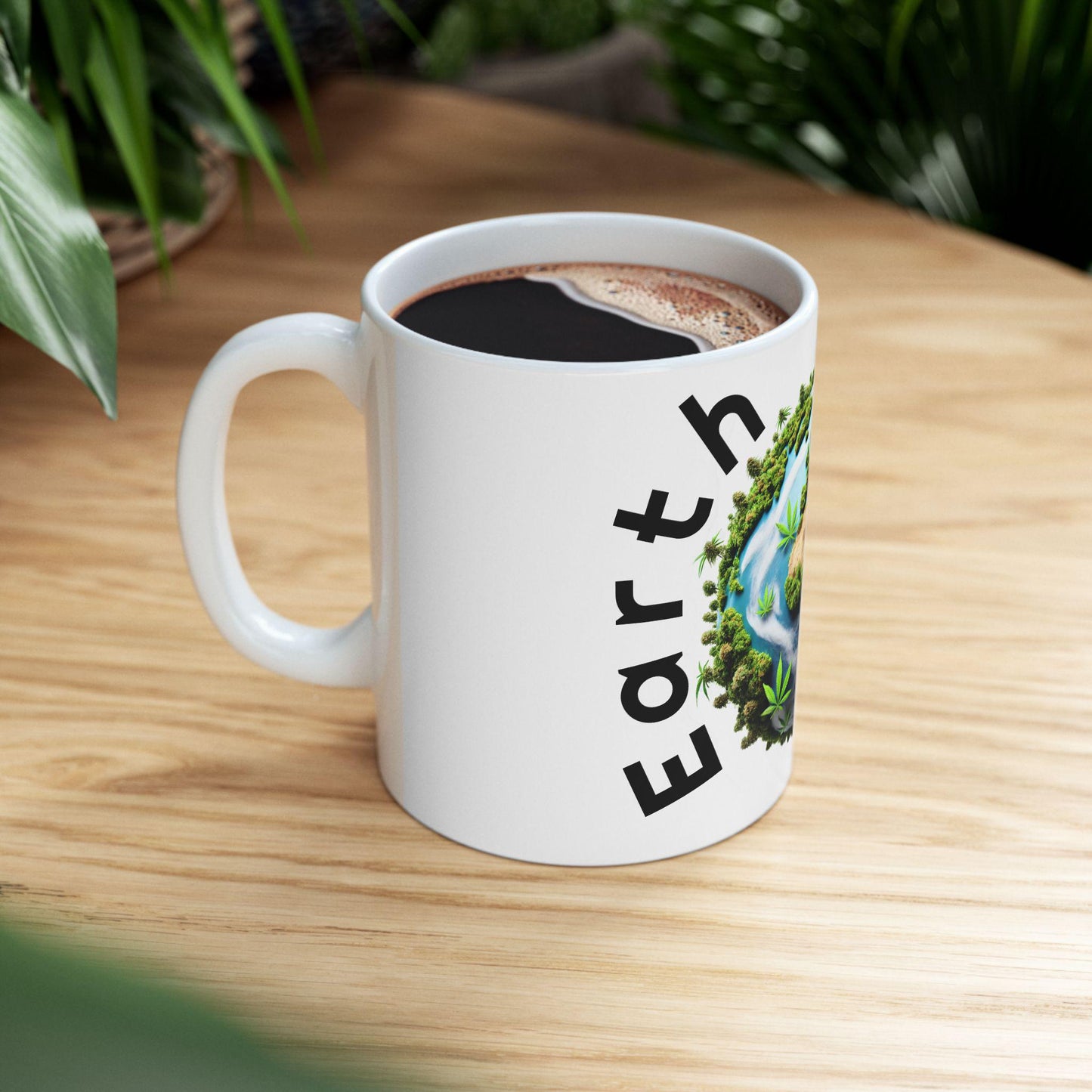 420 EARTH DAY - Weed Coffee Mug (11oz) - Stoner Earth Day Gift for Stoners, Smokers, Growers; Wake & Bake / 420 Mug, Weed / Earth Day Mug
