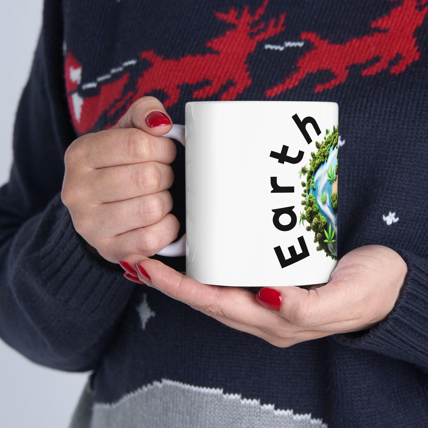 420 EARTH DAY - Weed Coffee Mug (11oz) - Stoner Earth Day Gift for Stoners, Smokers, Growers; Wake & Bake / 420 Mug, Weed / Earth Day Mug