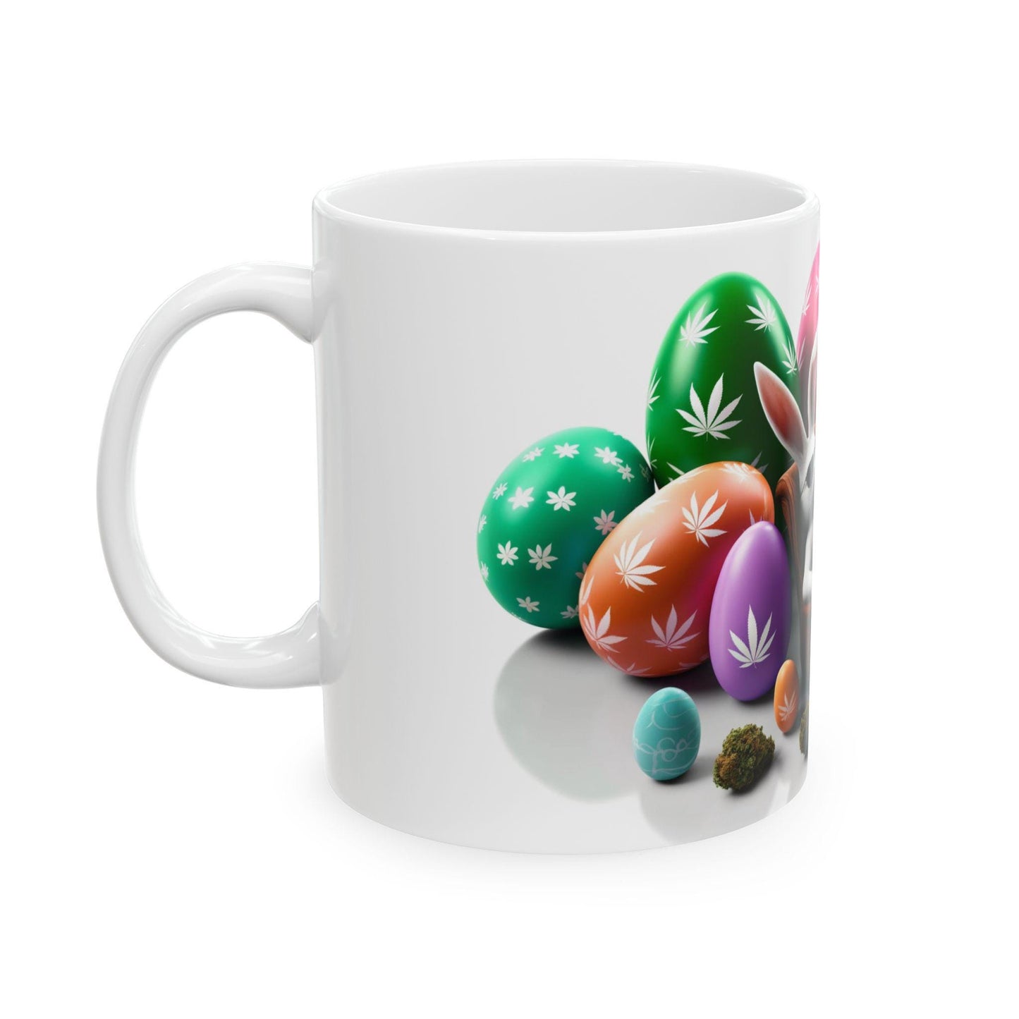 420 EASTER EGGS - Weed Coffee Mug (11oz) - Easter Gift for Stoners, Weed Smokers, Growers; Wake & Bake / 420 Cannabis Mug / Easter Mug