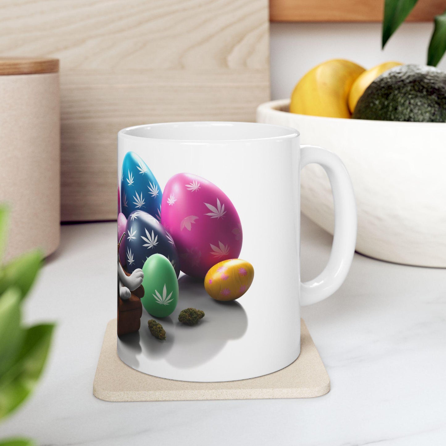 420 EASTER EGGS - Weed Coffee Mug (11oz) - Easter Gift for Stoners, Weed Smokers, Growers; Wake & Bake / 420 Cannabis Mug / Easter Mug