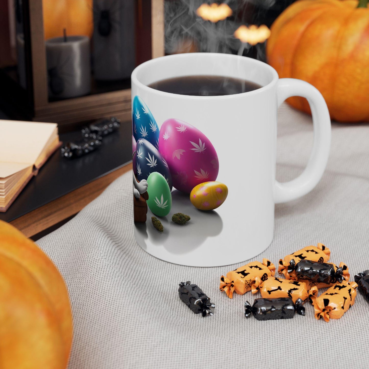 420 EASTER EGGS - Weed Coffee Mug (11oz) - Easter Gift for Stoners, Weed Smokers, Growers; Wake & Bake / 420 Cannabis Mug / Easter Mug