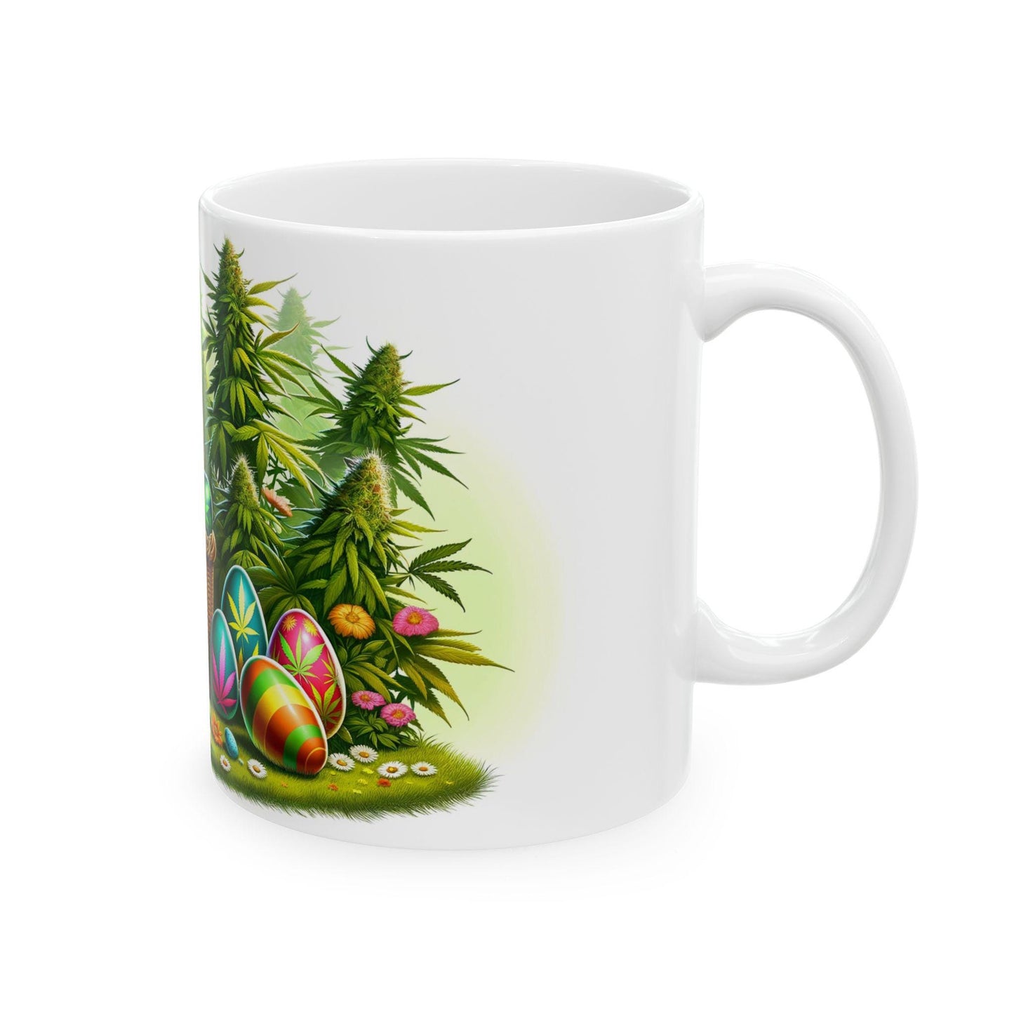 420 WEED EASTER - Weed Coffee Mug (11oz) - Easter Day Gift for Stoners, Weed Smokers, Growers; Wake & Bake / 420 Cannabis Mug / Easter Mug