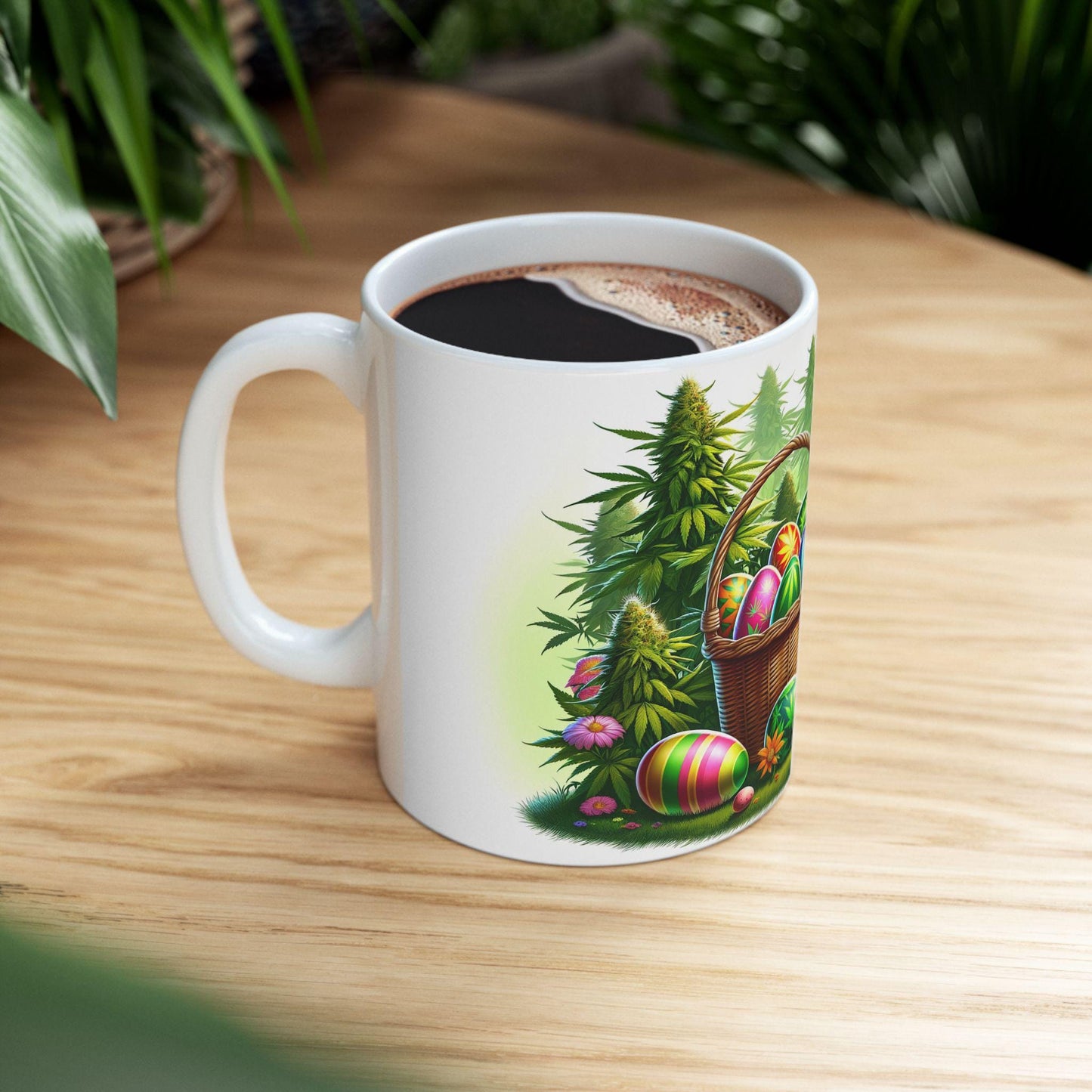 420 WEED EASTER - Weed Coffee Mug (11oz) - Easter Day Gift for Stoners, Weed Smokers, Growers; Wake & Bake / 420 Cannabis Mug / Easter Mug