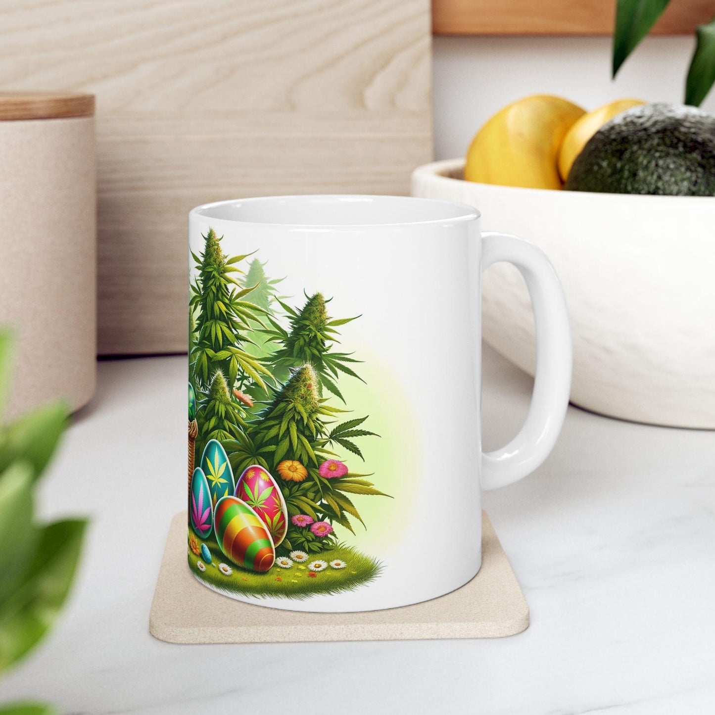 420 WEED EASTER - Weed Coffee Mug (11oz) - Easter Day Gift for Stoners, Weed Smokers, Growers; Wake & Bake / 420 Cannabis Mug / Easter Mug