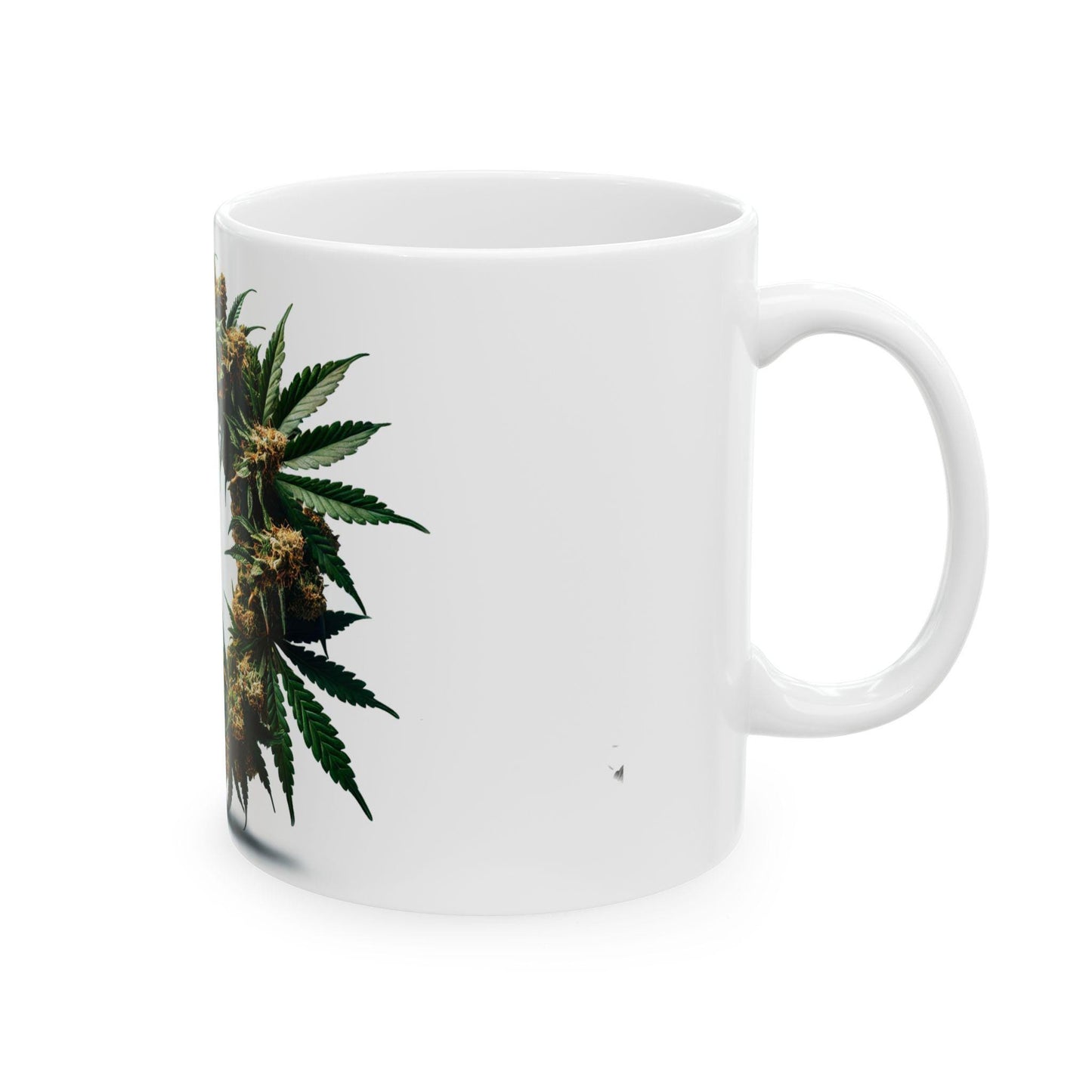 WEED WREATH - Weed Coffee Mug (11oz) - Stoner Christmas Gift for Weed Smokers, Stoners, Growers; Wake & Bake / 420 Mug, Weed / Christmas Mug