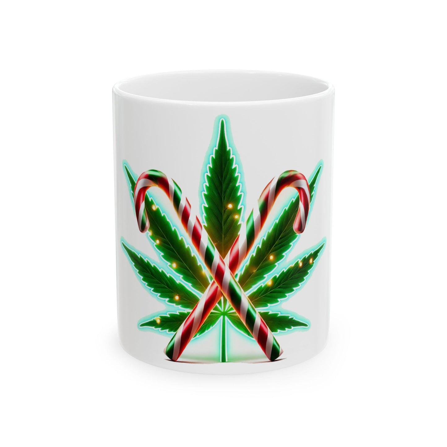 420 CANDY CANES - Weed Coffee Mug (11oz) - 420 Christmas Gift for Weed Smokers, Stoners, Growers; Wake & Bake / 420 Weed Mug / Christmas Mug