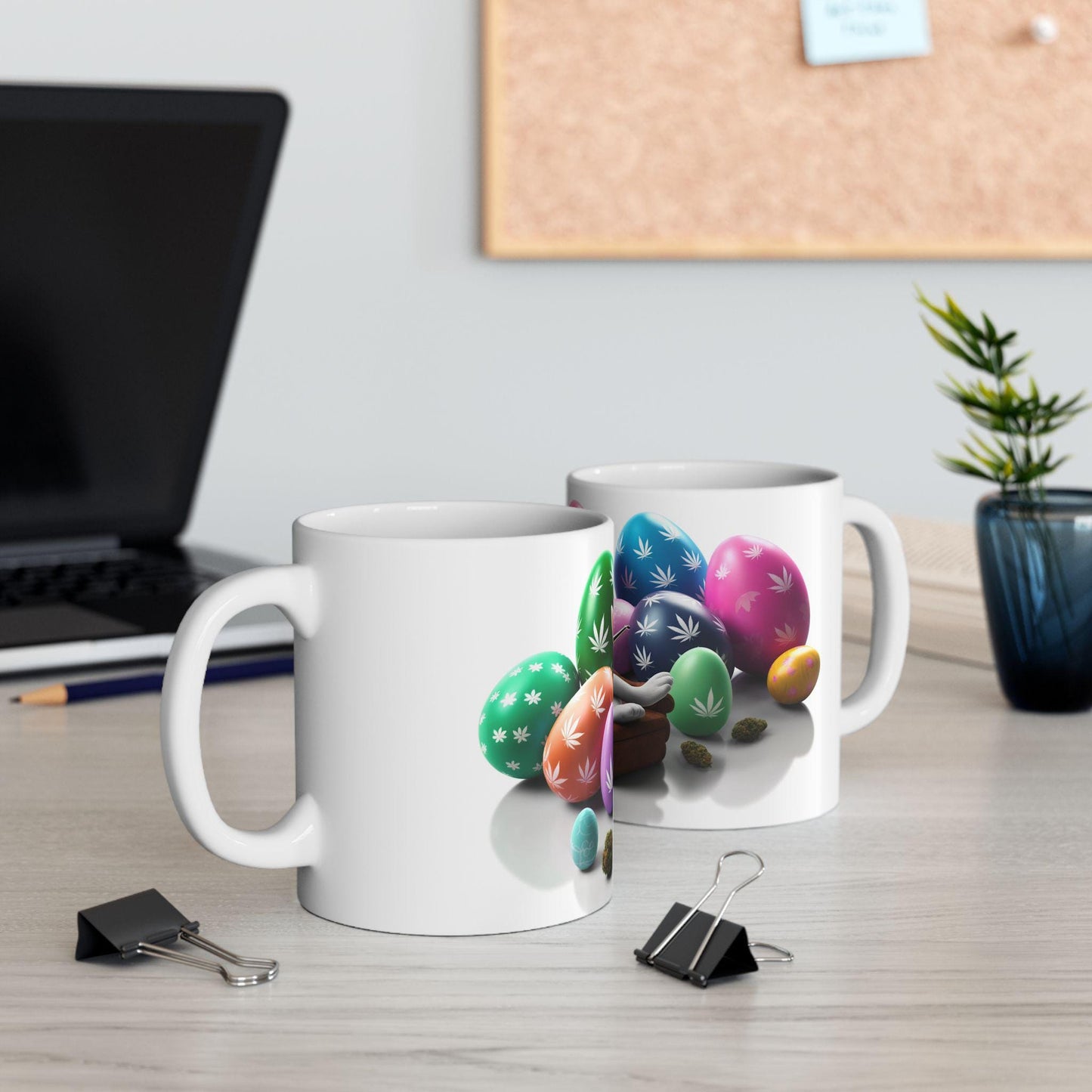 420 EASTER EGGS - Weed Coffee Mug (11oz) - Easter Gift for Stoners, Weed Smokers, Growers; Wake & Bake / 420 Cannabis Mug / Easter Mug