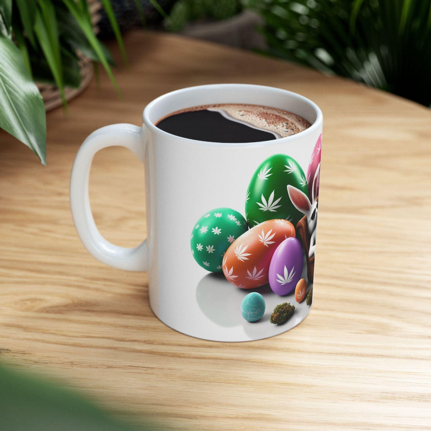 420 EASTER EGGS - Weed Coffee Mug (11oz) - Easter Gift for Stoners, Weed Smokers, Growers; Wake & Bake / 420 Cannabis Mug / Easter Mug