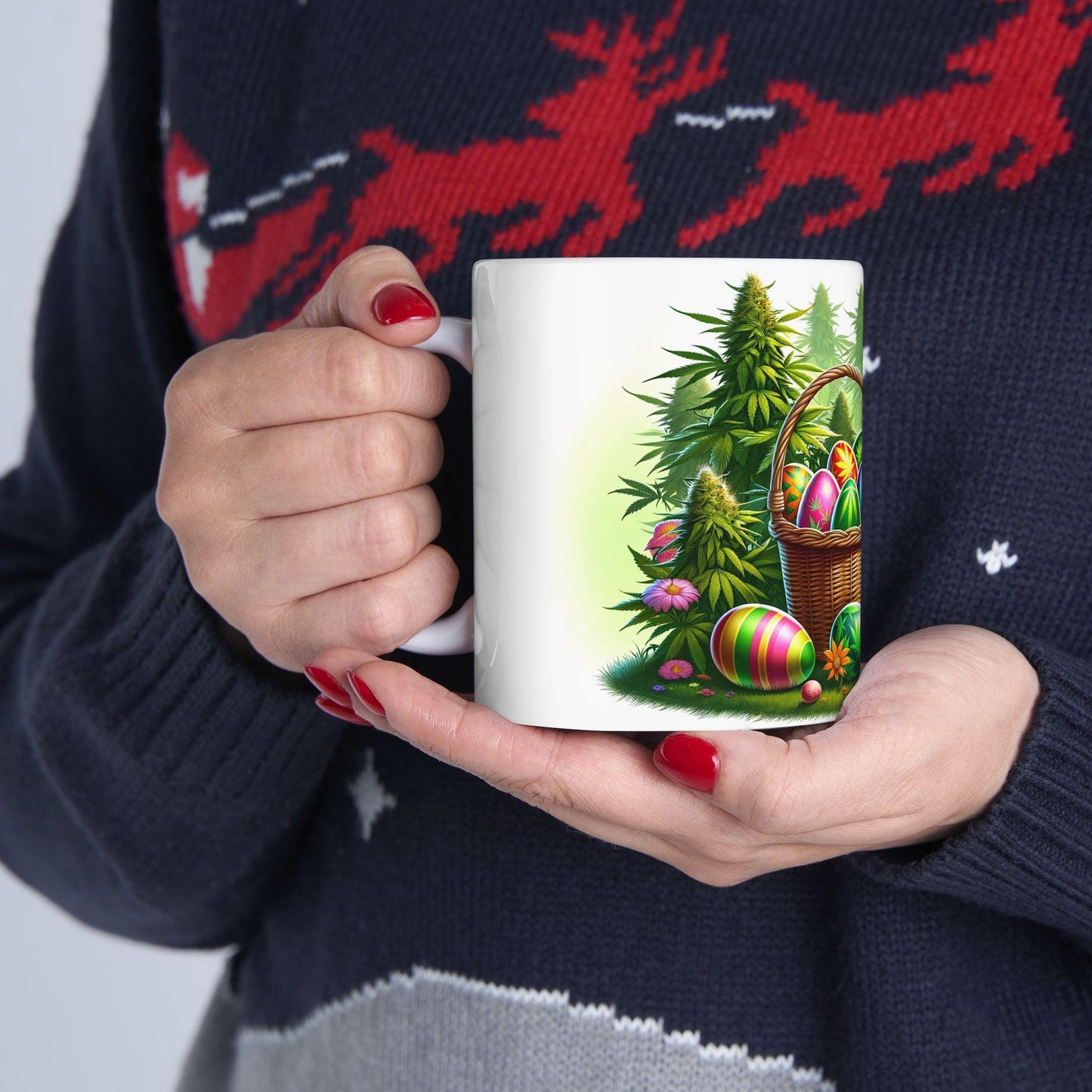 420 WEED EASTER - Weed Coffee Mug (11oz) - Easter Day Gift for Stoners, Weed Smokers, Growers; Wake & Bake / 420 Cannabis Mug / Easter Mug
