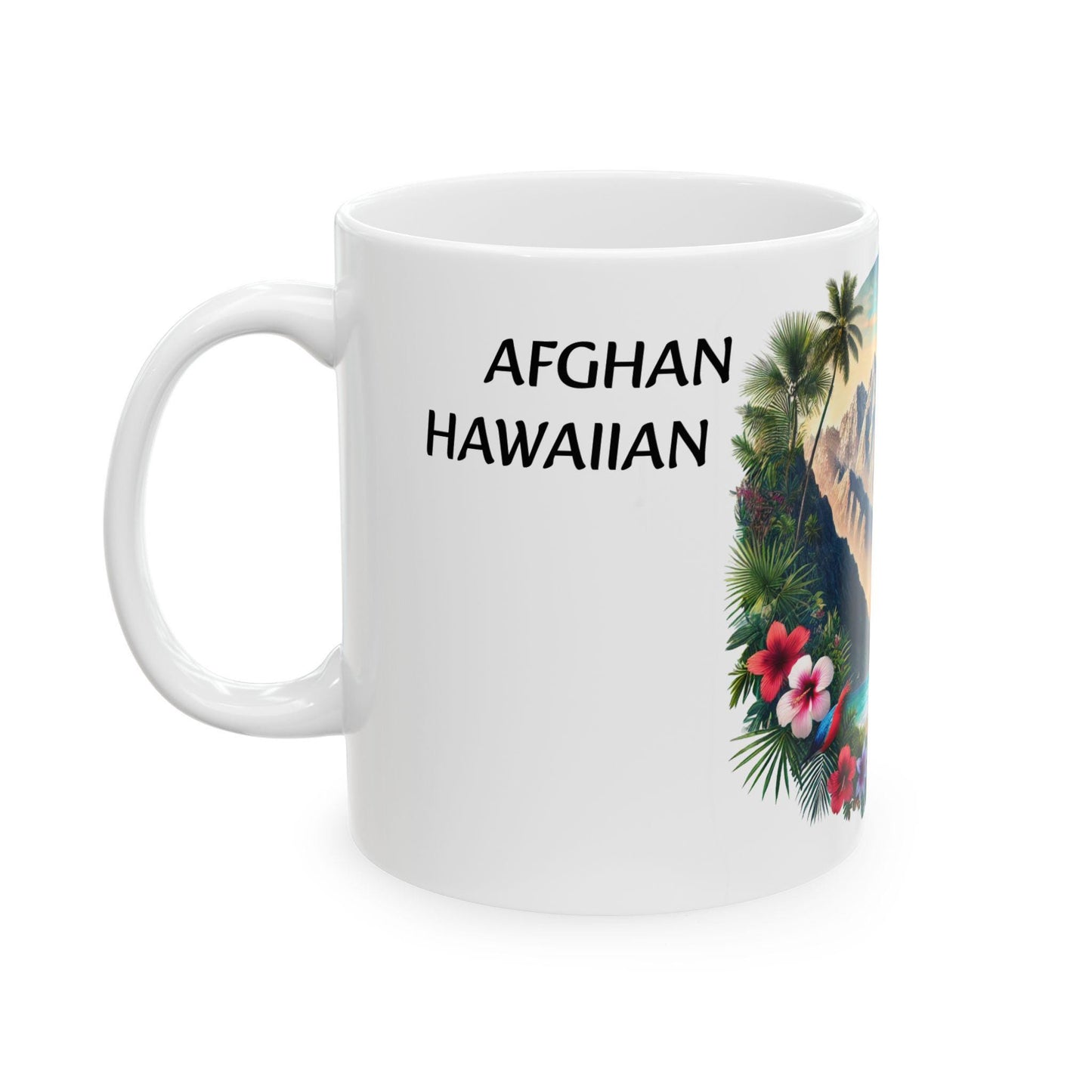 AFGHAN HAWAIIAN - (11oz) WEED Strain Themed Coffee Mugs - Perfect Gift for Smokers, Stoners/Smokers, Marijuana Lovers; Wake and Bake Mug