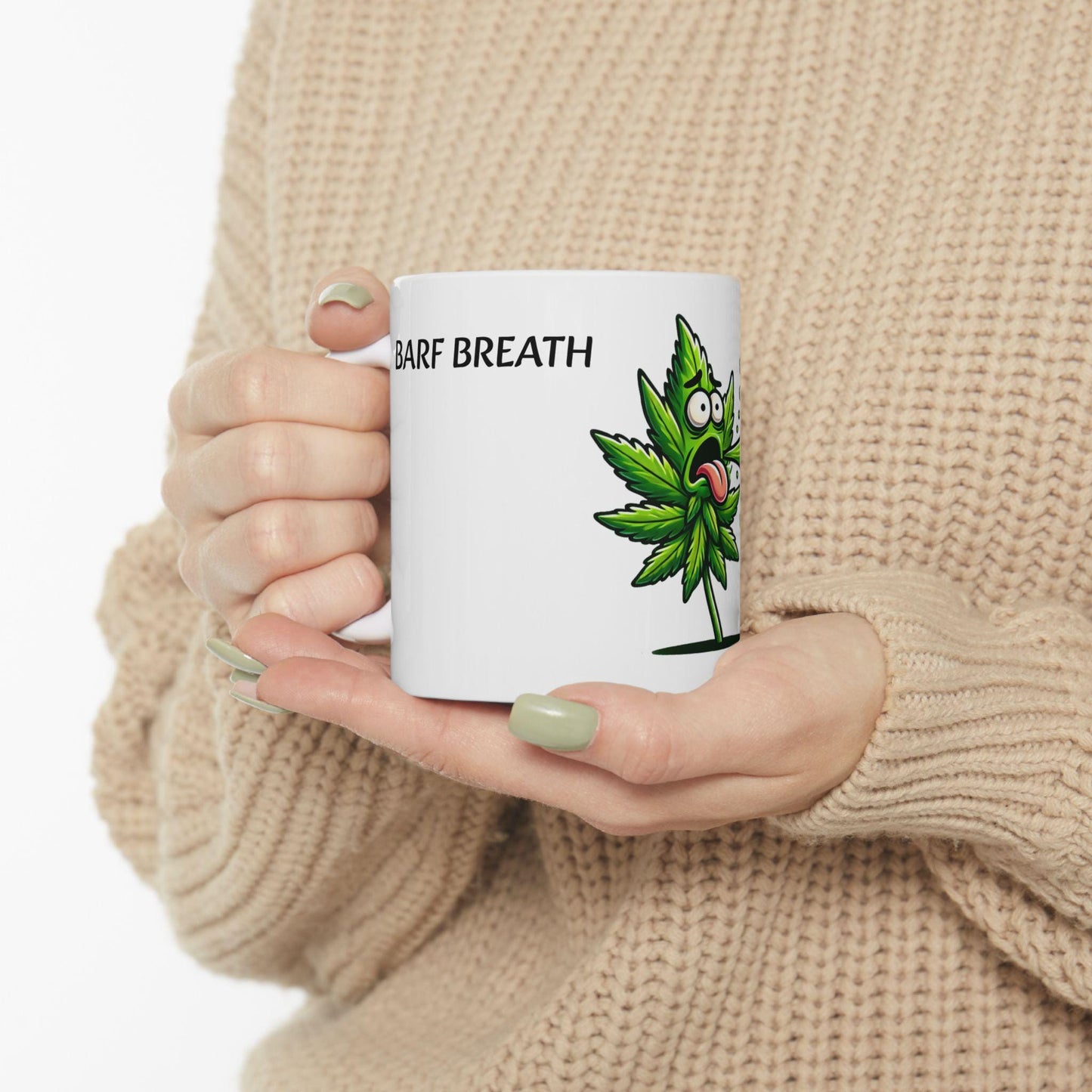 BARF BREATH - (11oz) WEED Strain Themed Coffee Mugs - Perfect Gift for Stoners/Smokers, Weed Mug for Marijuana Lovers; Funny Wake & Bake Mug