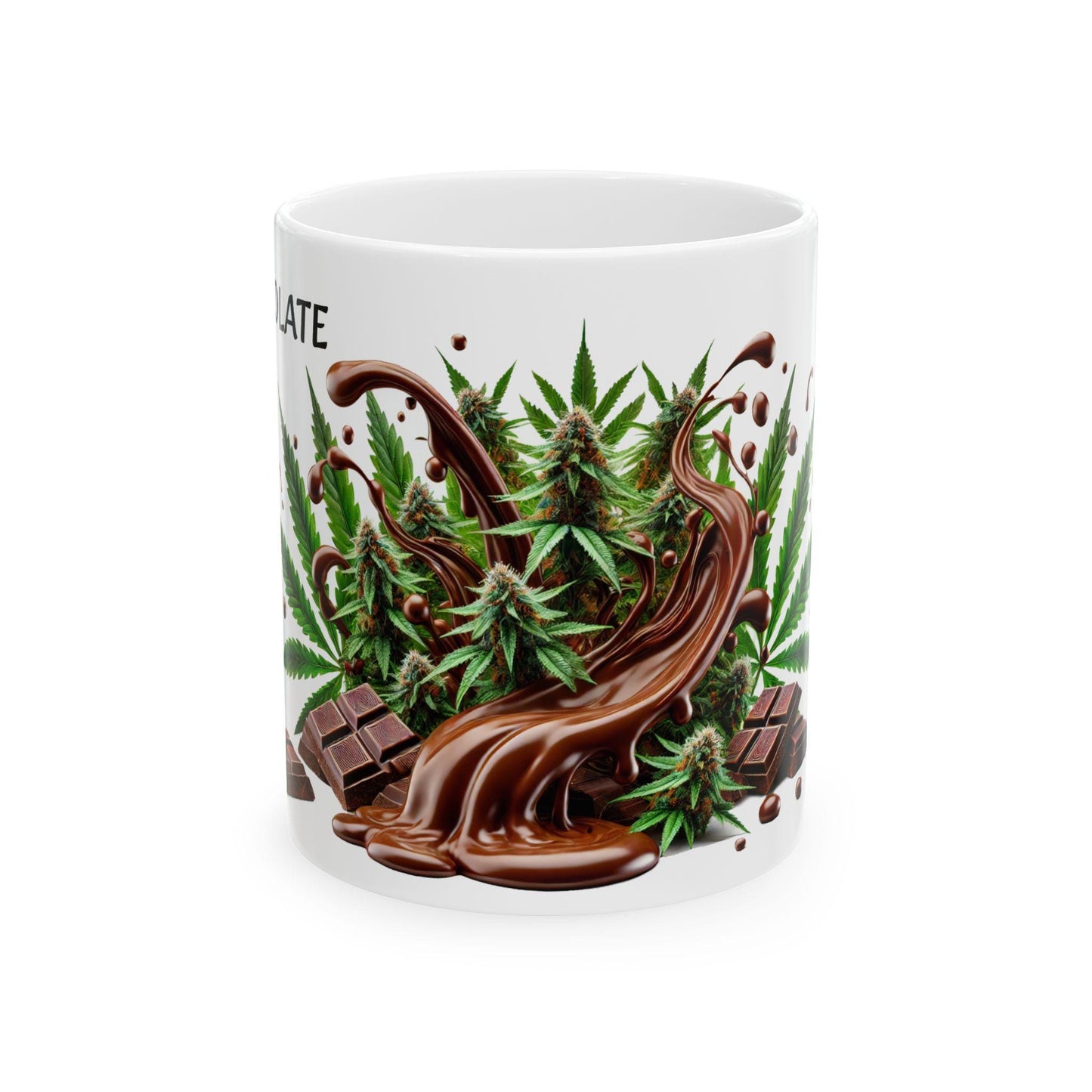 CHOCOLATE HAZE - (11oz) Weed Strain Themed Coffee Mugs - Perfect Gift for Stoners, Weed Mug for Cannabis Decor; Funny Wake & Bake Mug