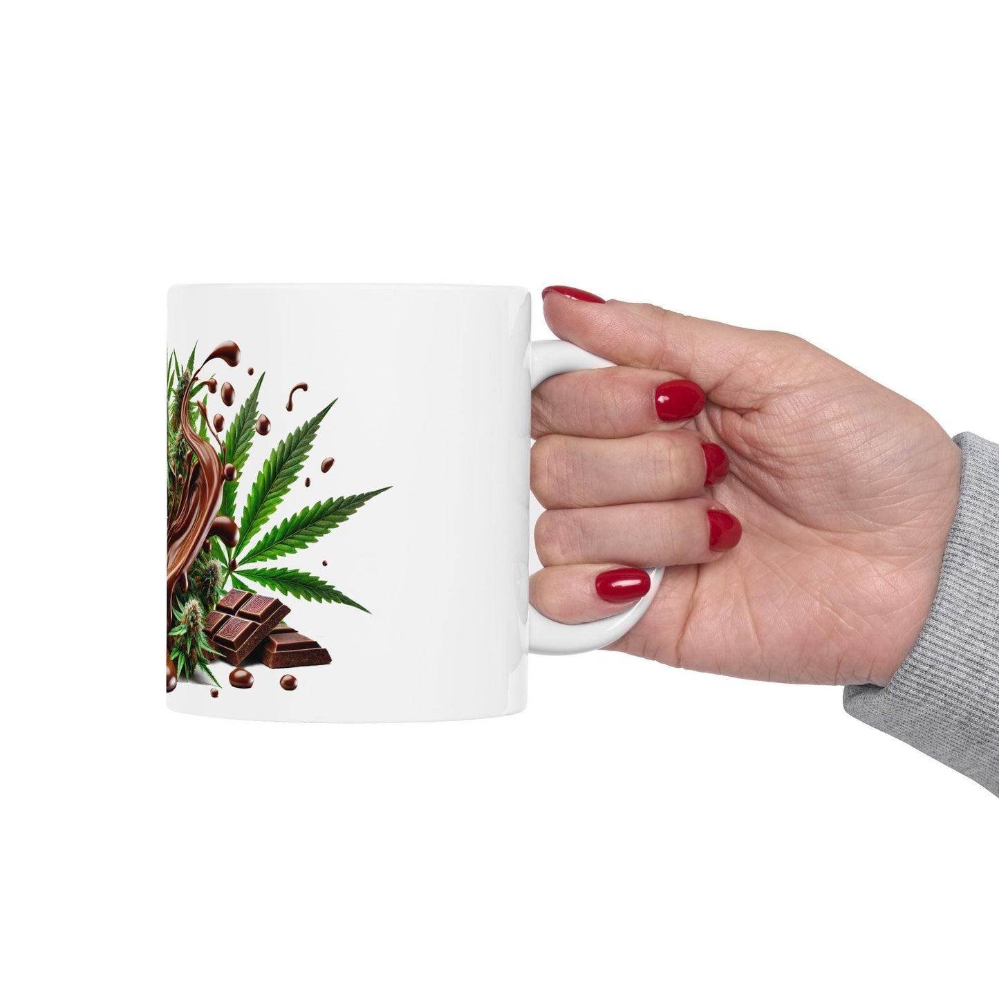CHOCOLATE HAZE - (11oz) Weed Strain Themed Coffee Mugs - Perfect Gift for Stoners, Weed Mug for Cannabis Decor; Funny Wake & Bake Mug