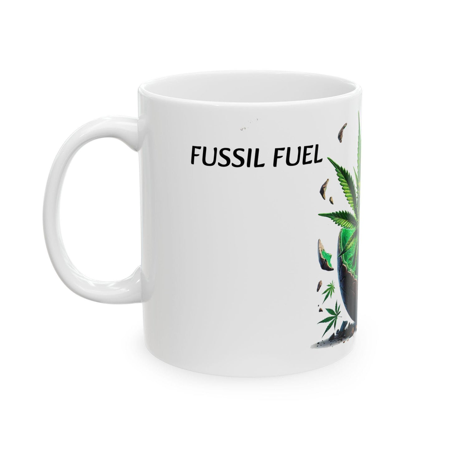 FOSSIL FUEL - (11oz) Weed Strain Themed Coffee Mugs - Perfect Gift for Stoners, Weed Mug for Cannabis Decor; Funny Wake & Bake Mug , 420 Mug