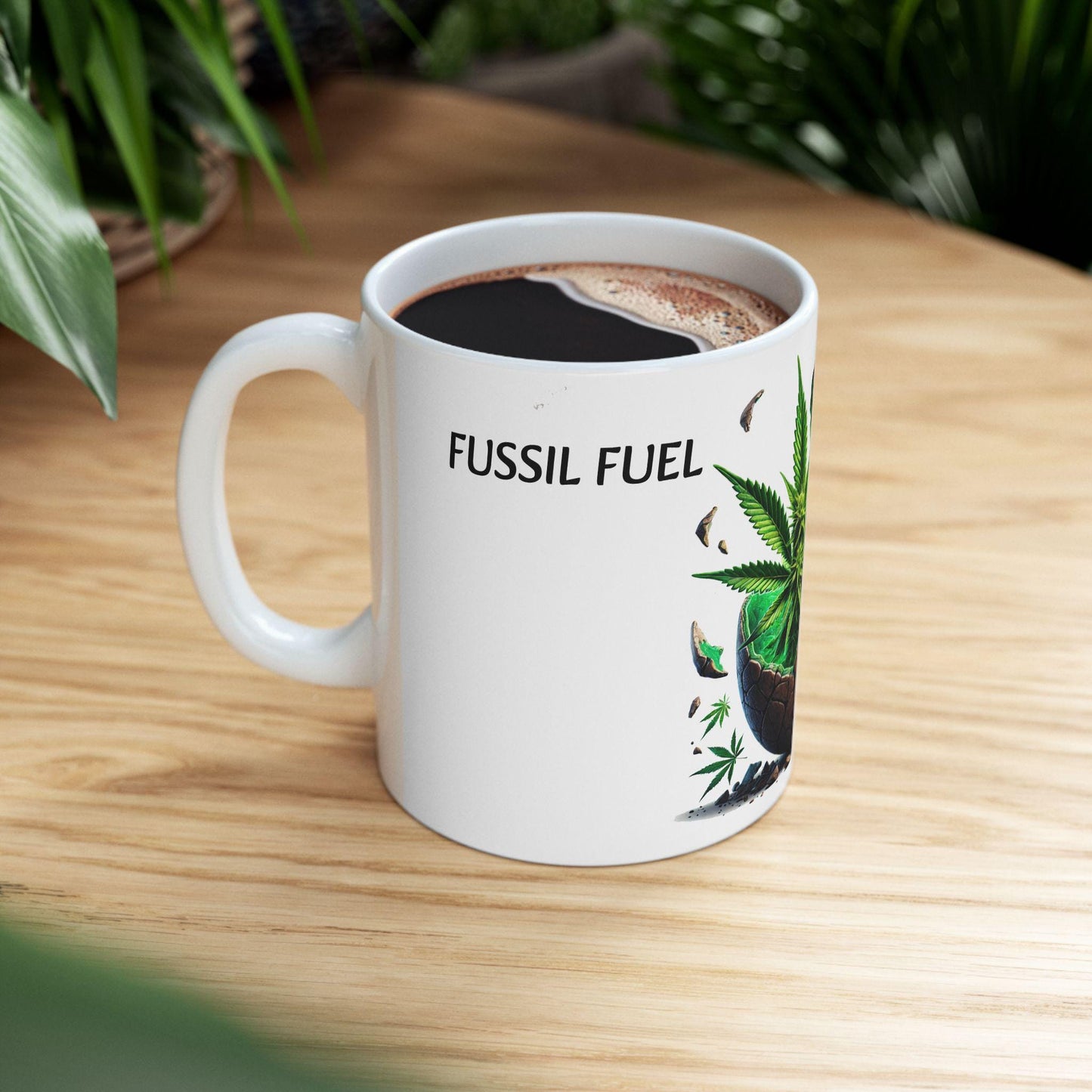 FOSSIL FUEL - (11oz) Weed Strain Themed Coffee Mugs - Perfect Gift for Stoners, Weed Mug for Cannabis Decor; Funny Wake & Bake Mug , 420 Mug